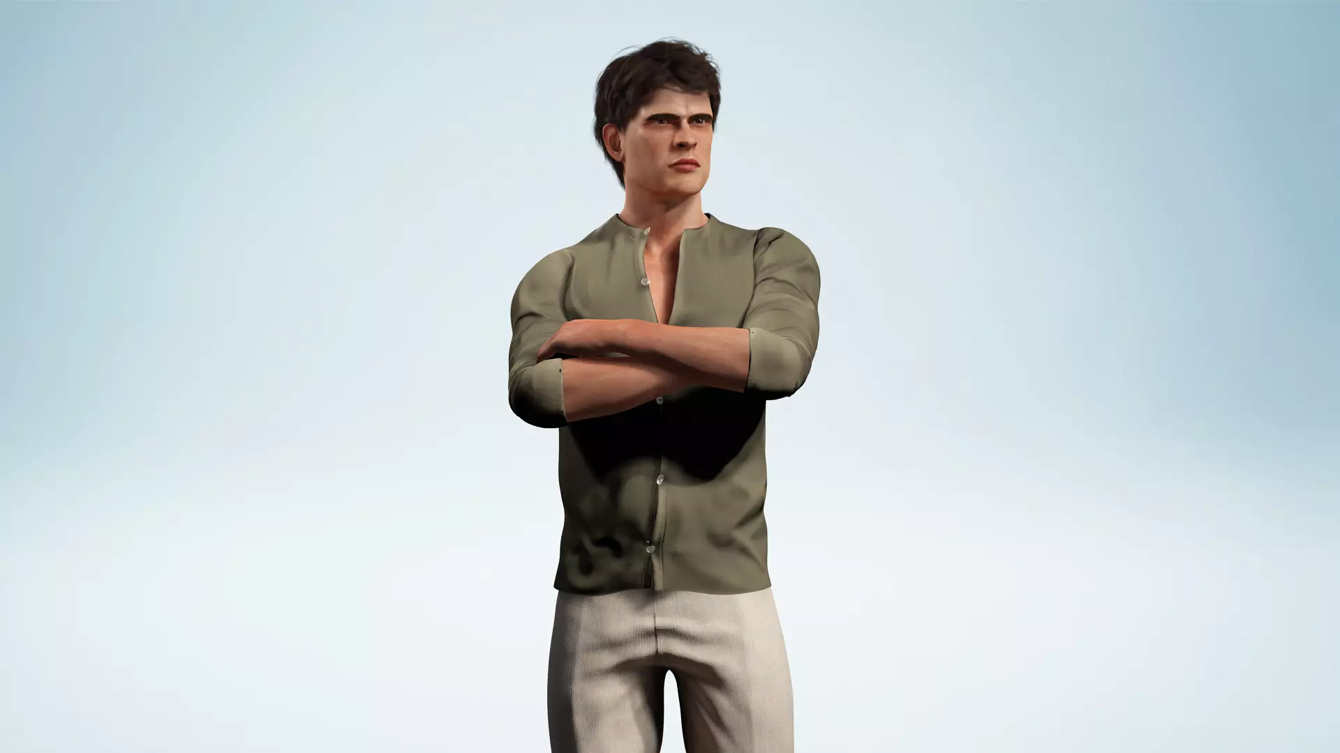 Realistic Men s Fashion 3D Model Low-poly 3D model_8