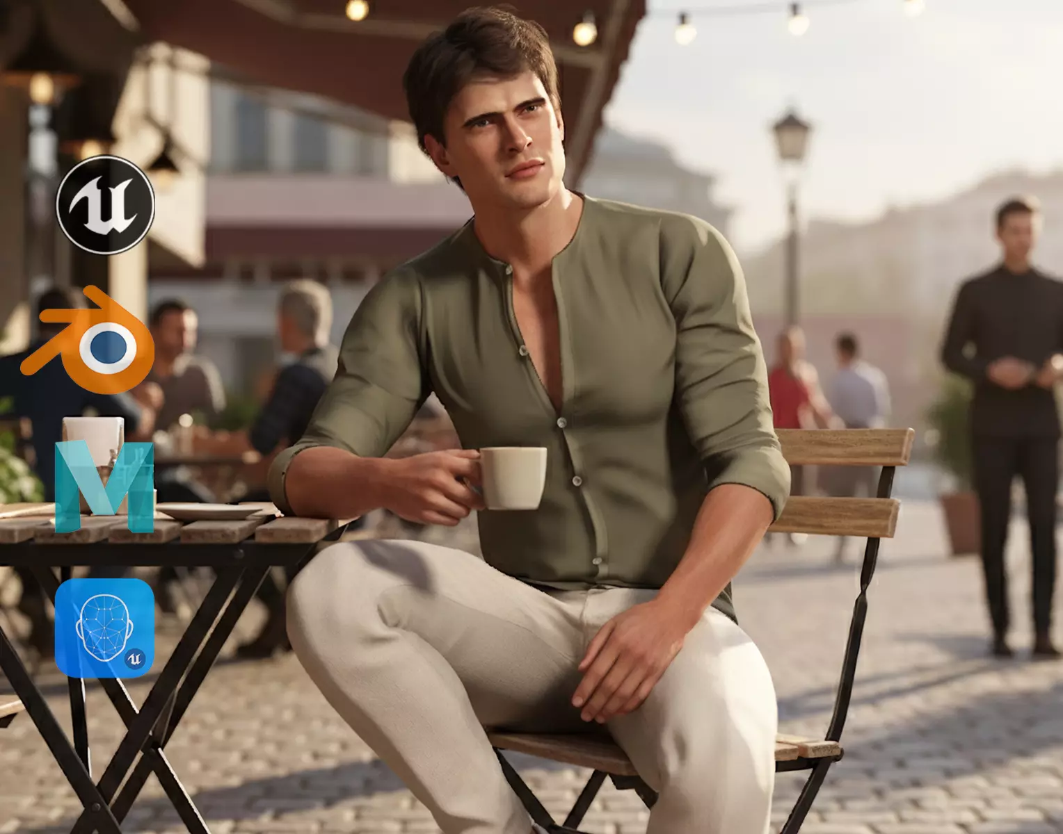 Realistic Men s Fashion 3D Model Low-poly 3D model_0