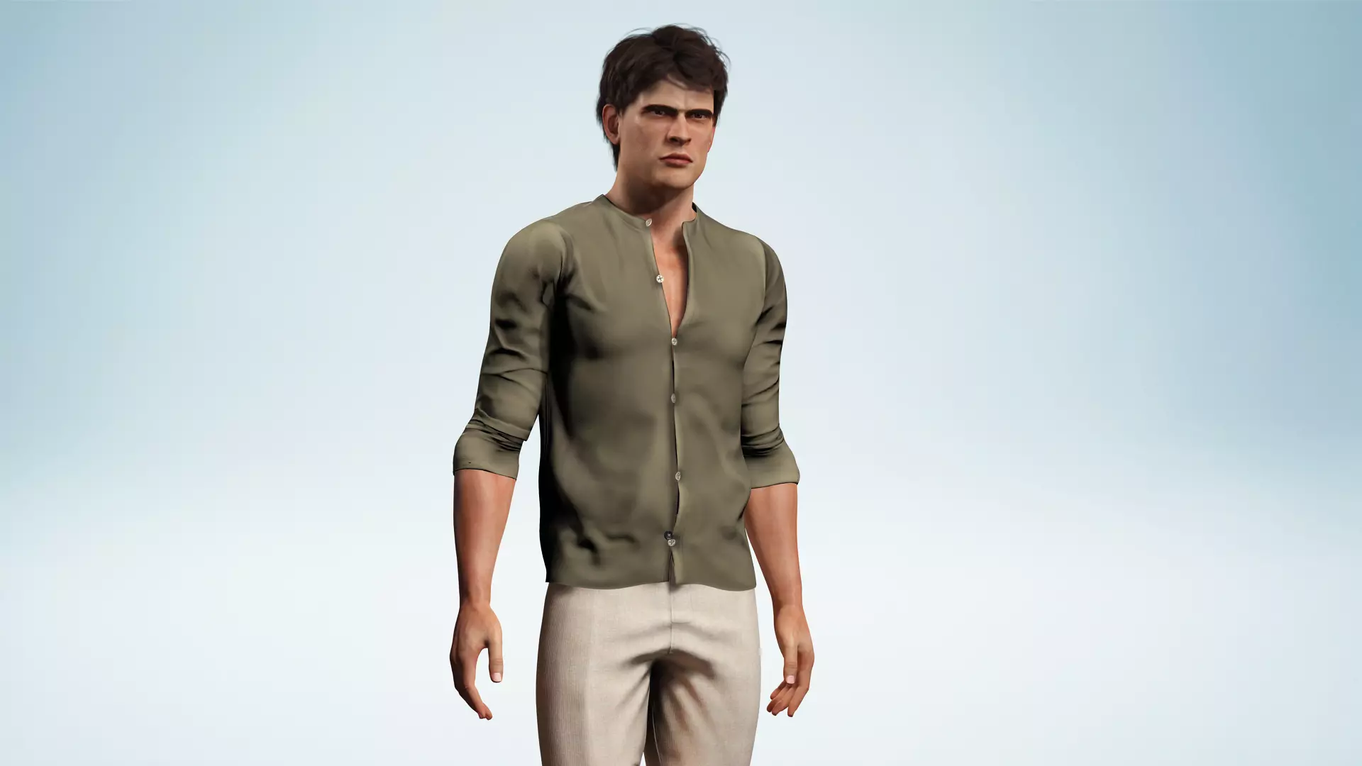 Realistic Men s Fashion 3D Model Low-poly 3D model_7