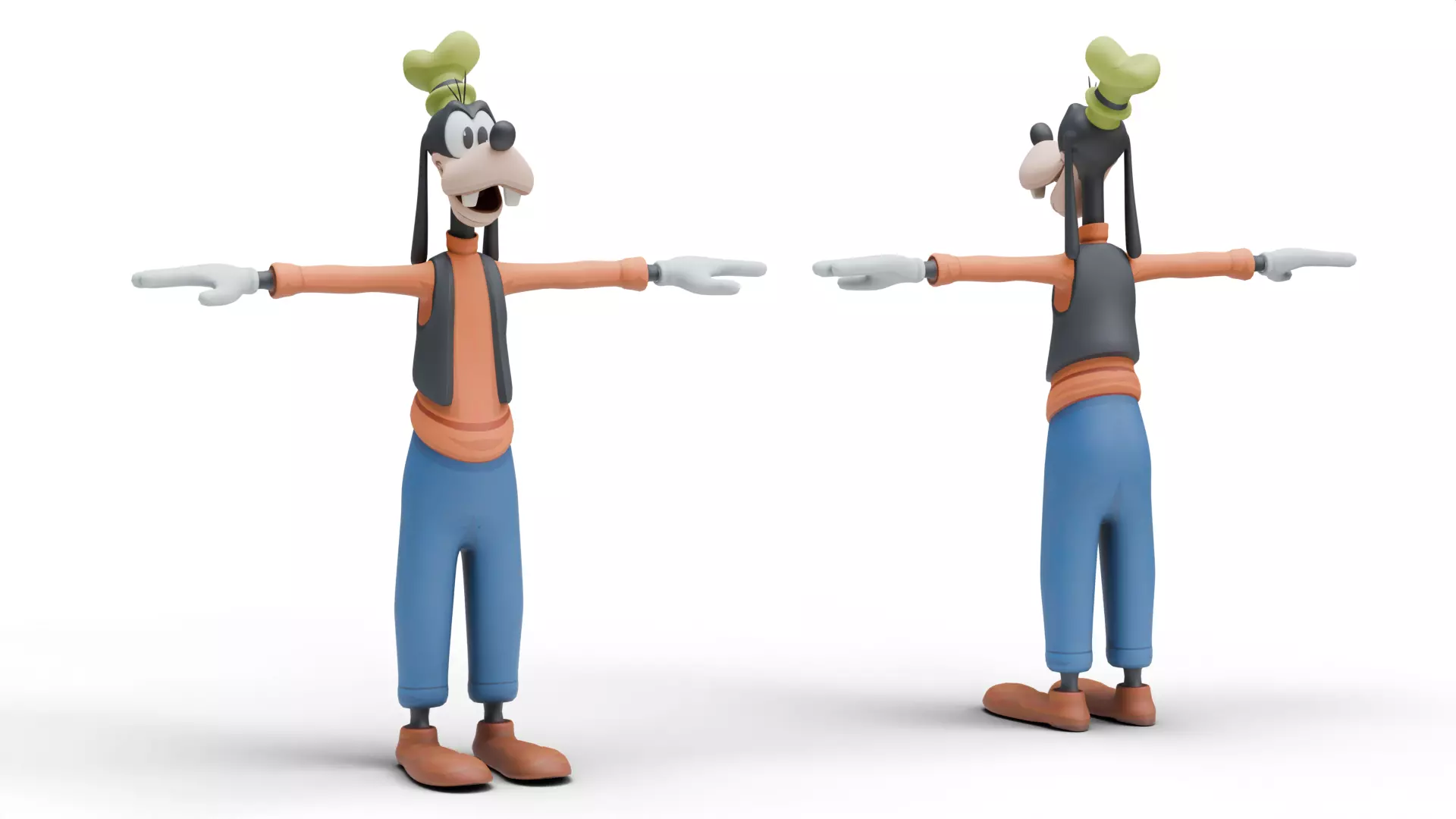 Goofy Low-poly 3D model_8