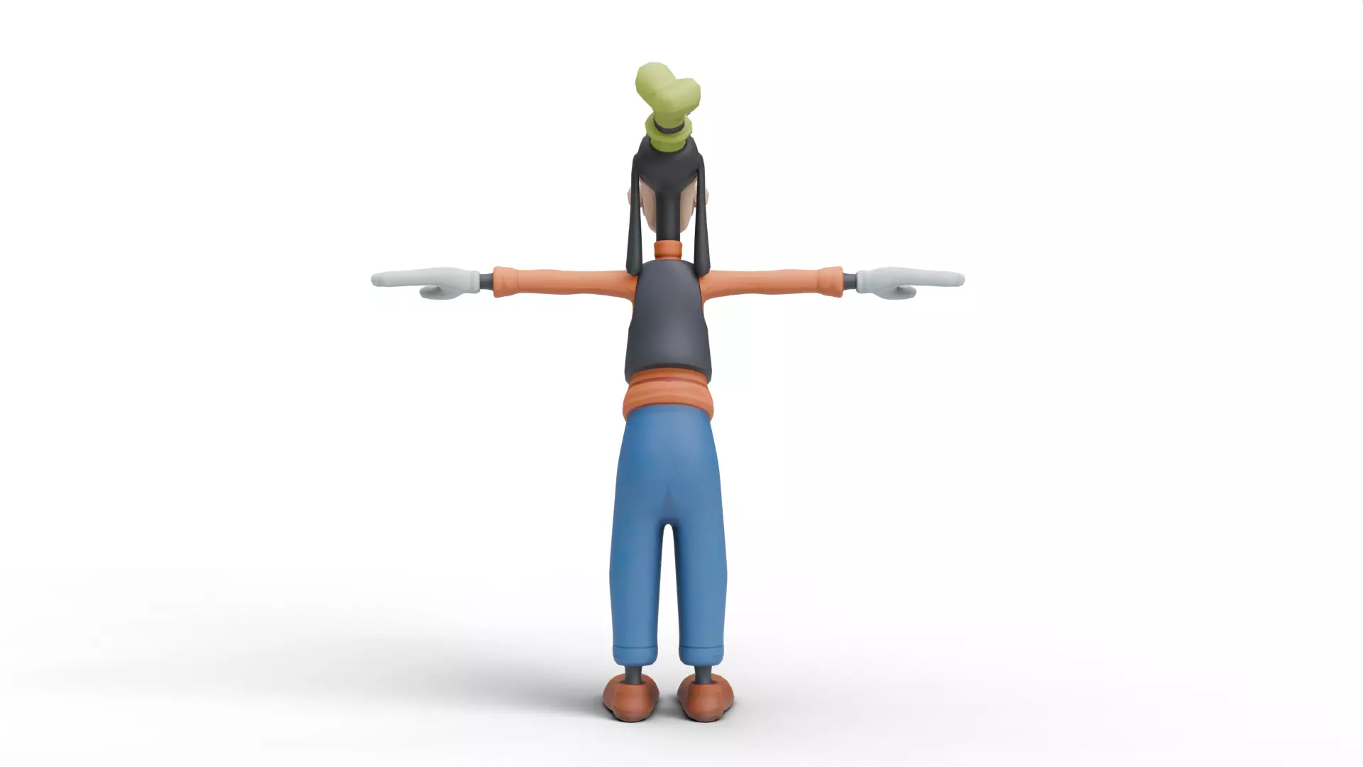 Goofy Low-poly 3D model_4