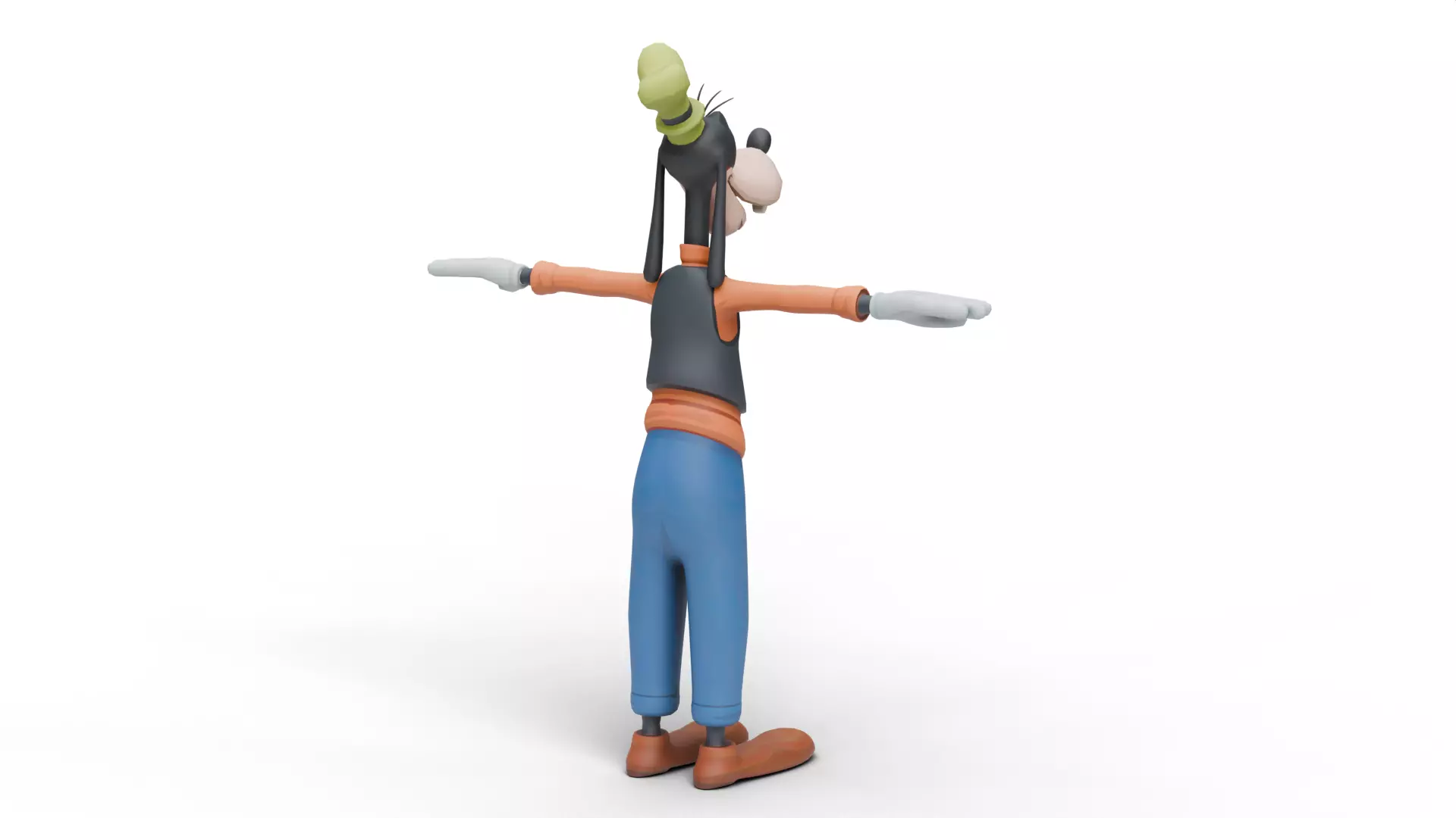 Goofy Low-poly 3D model_2