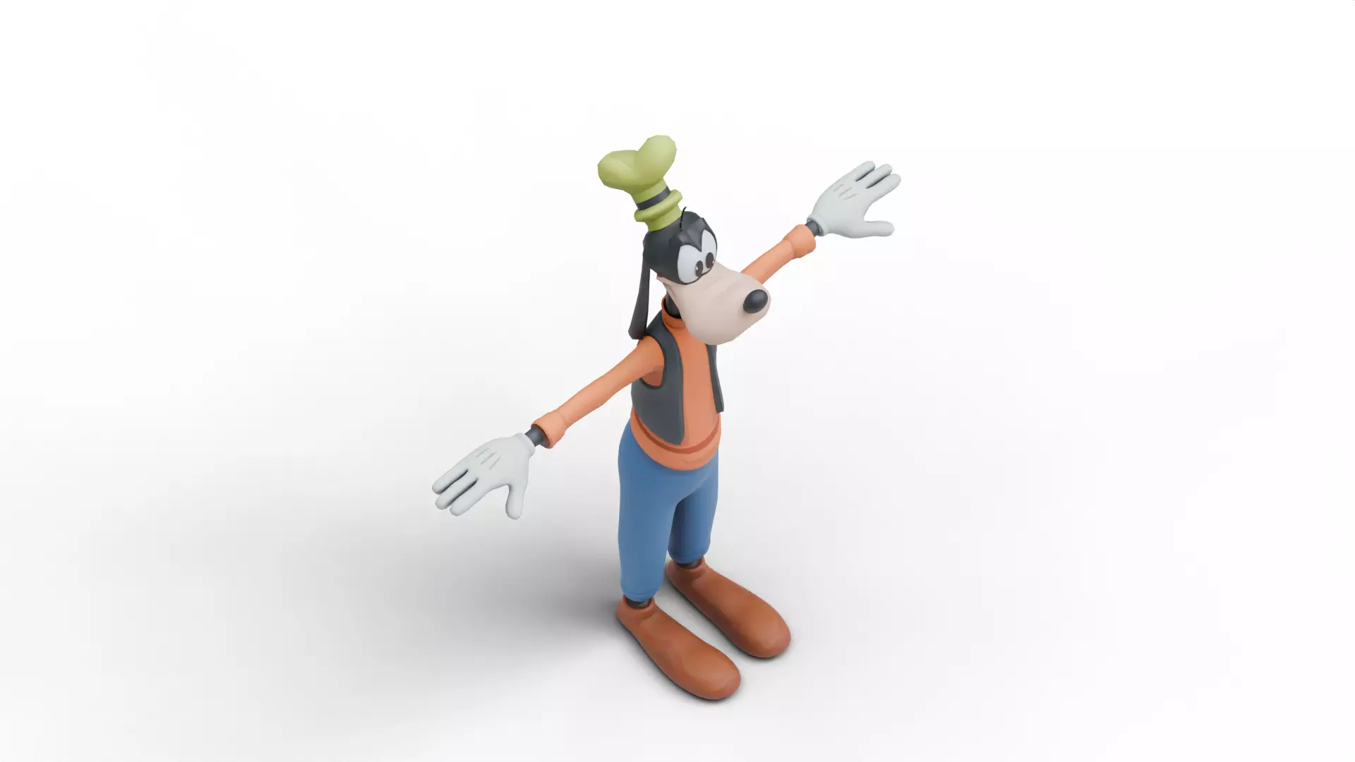 Goofy Low-poly 3D model_6