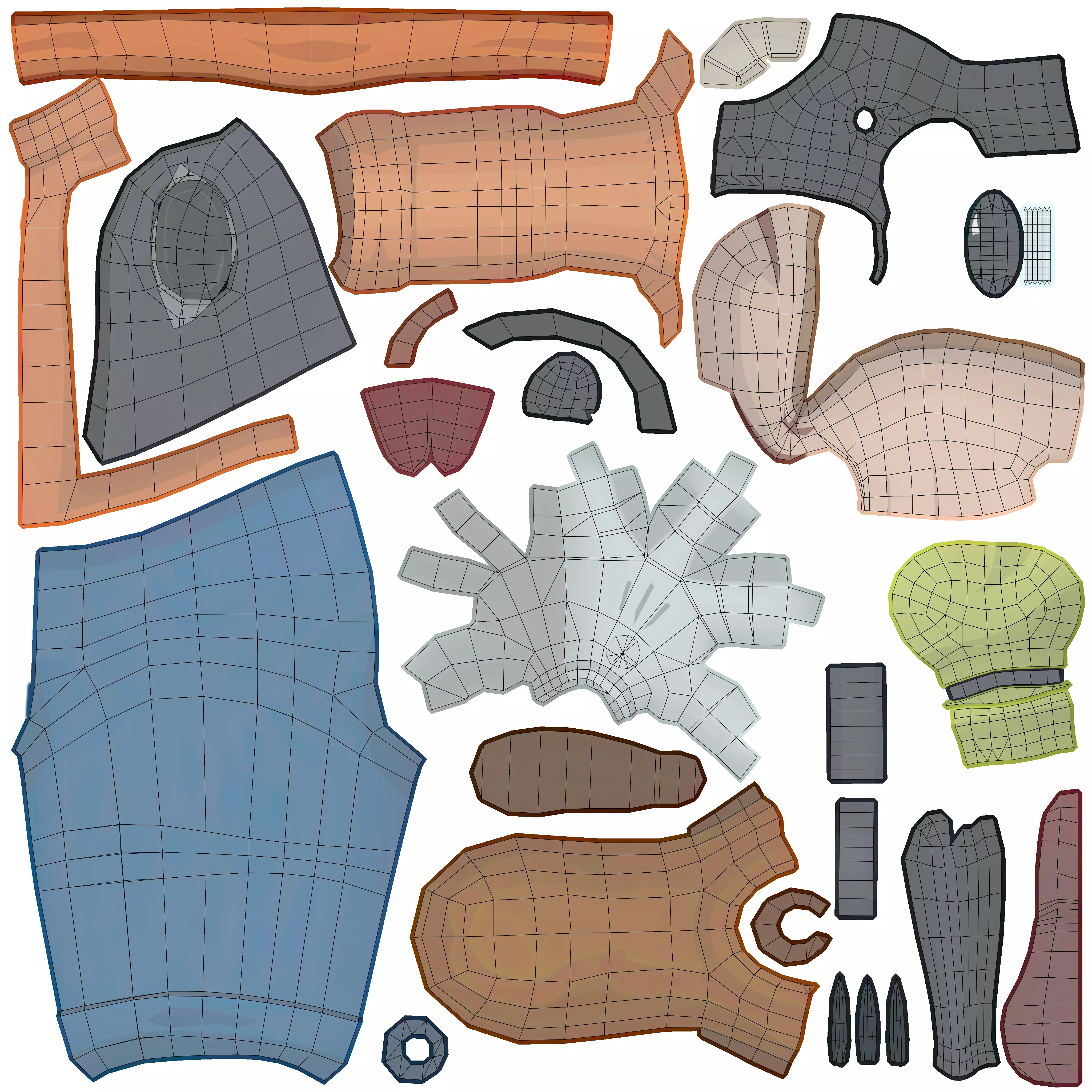 Goofy Low-poly 3D model_12