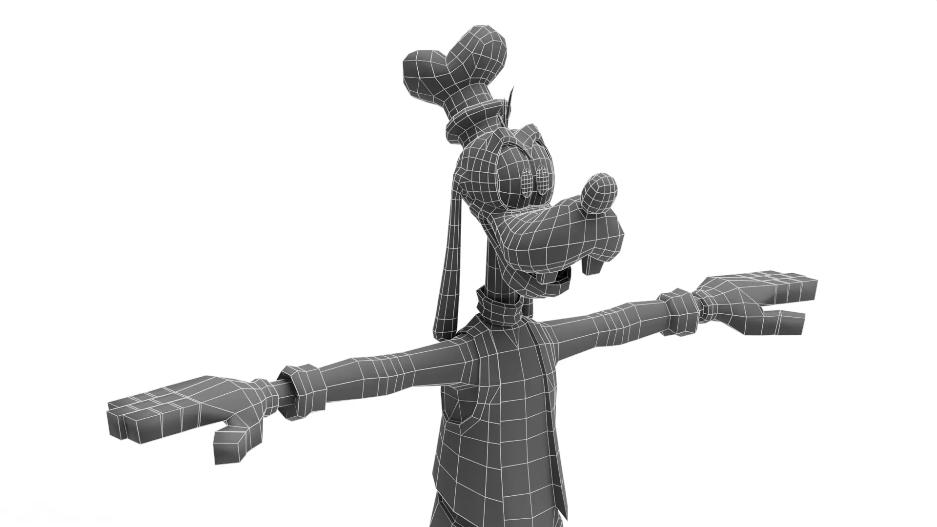 Goofy Low-poly 3D model_11