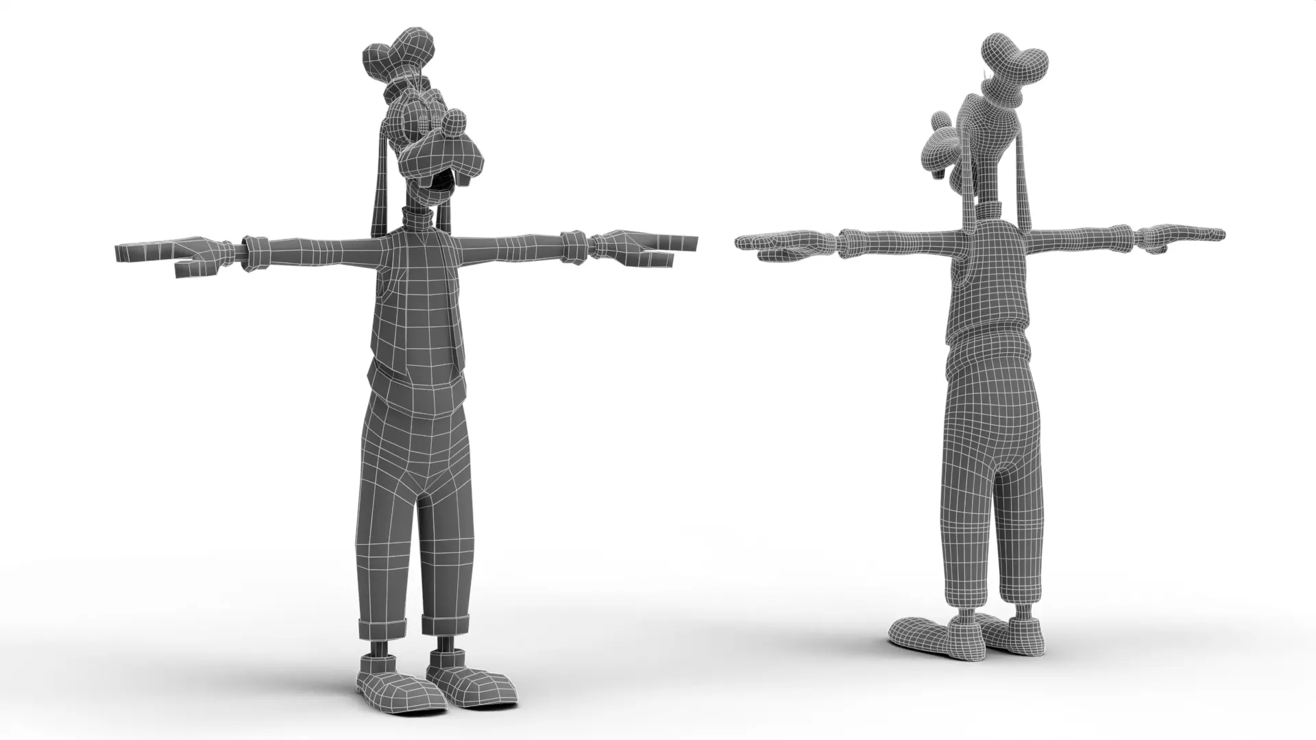 Goofy Low-poly 3D model_10