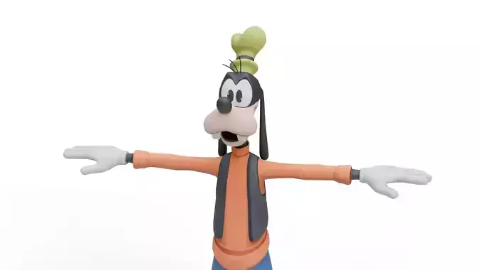 Goofy Low-poly 3D model