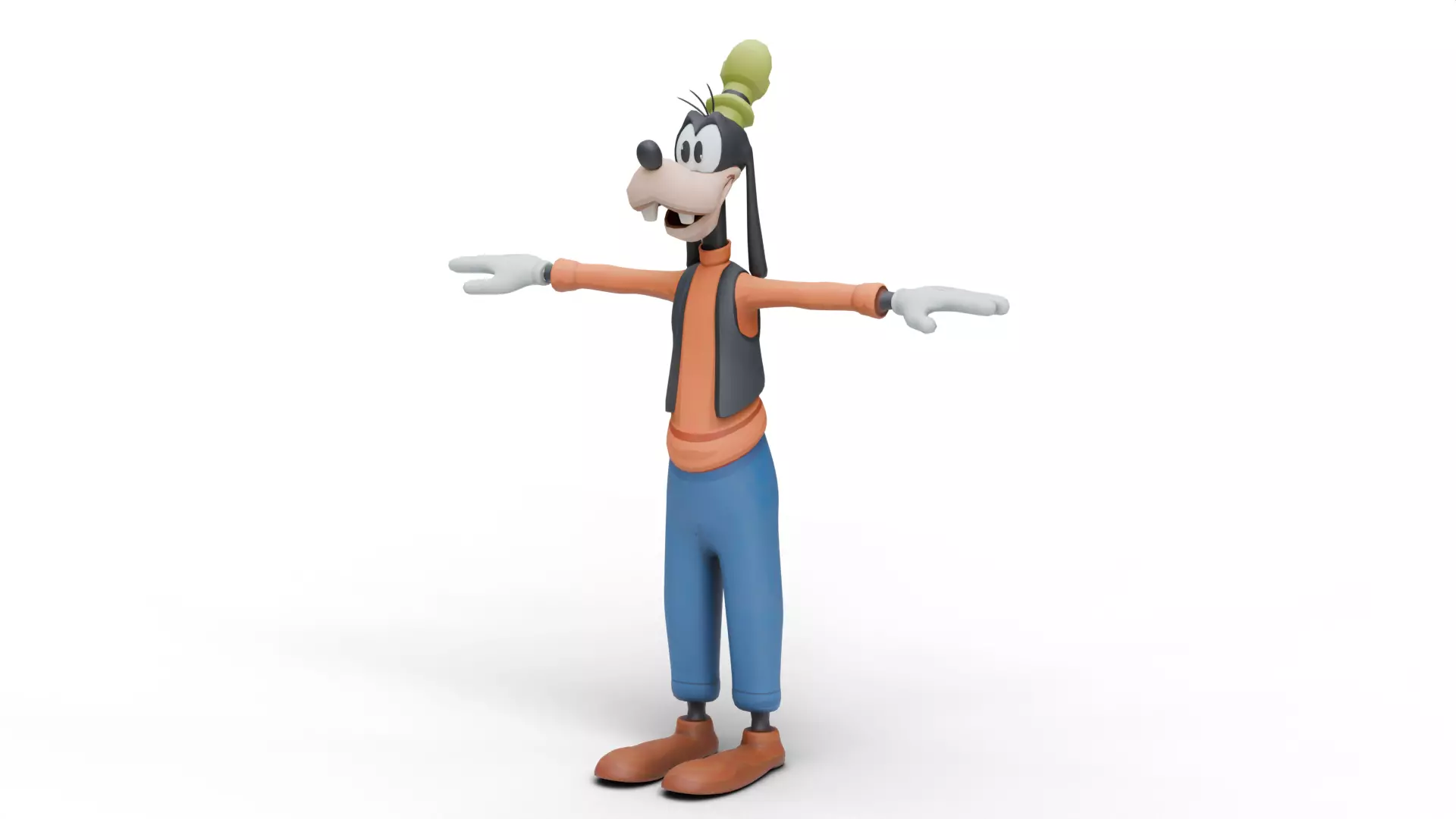 Goofy Low-poly 3D model_1