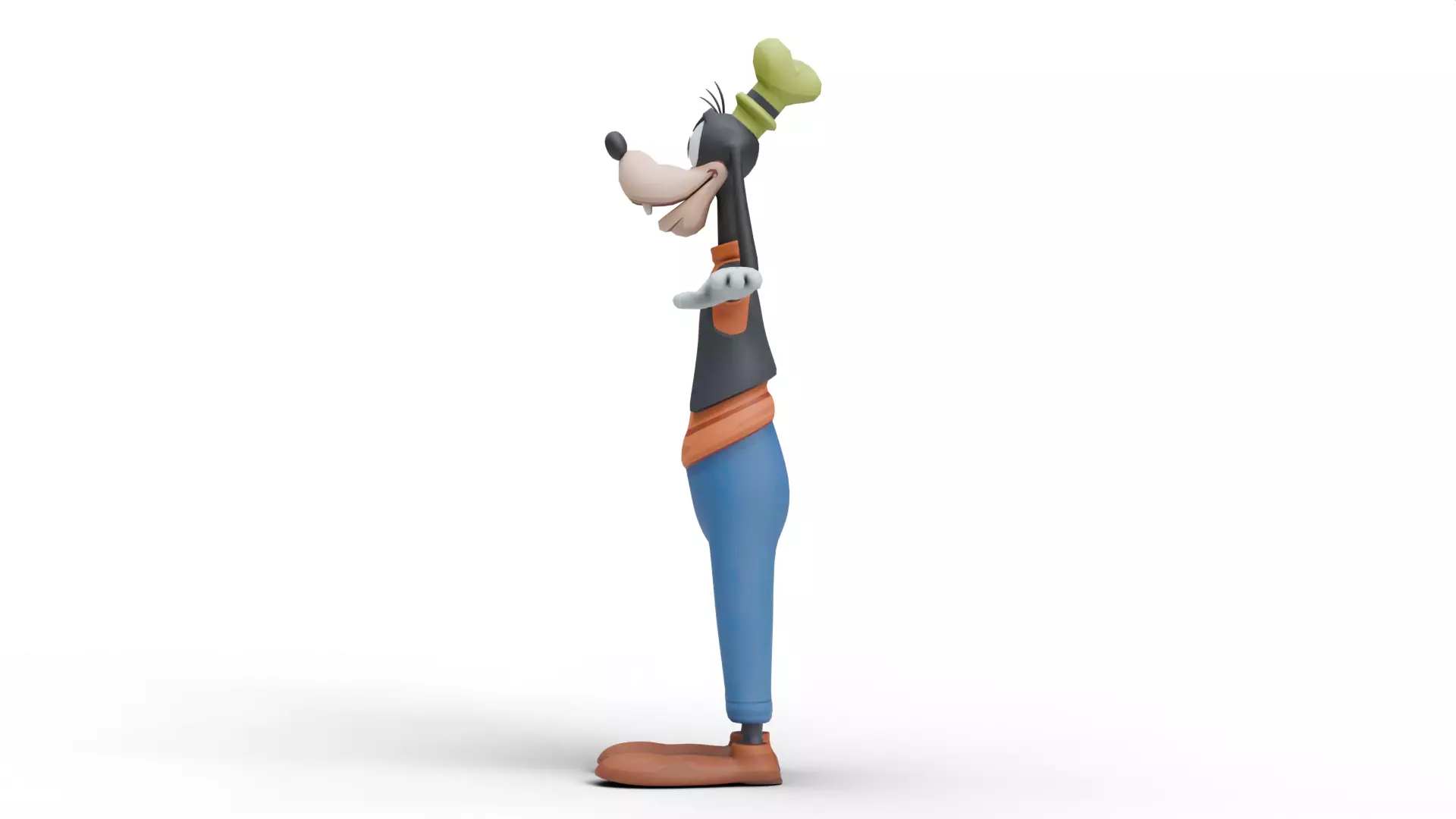 Goofy Low-poly 3D model_3