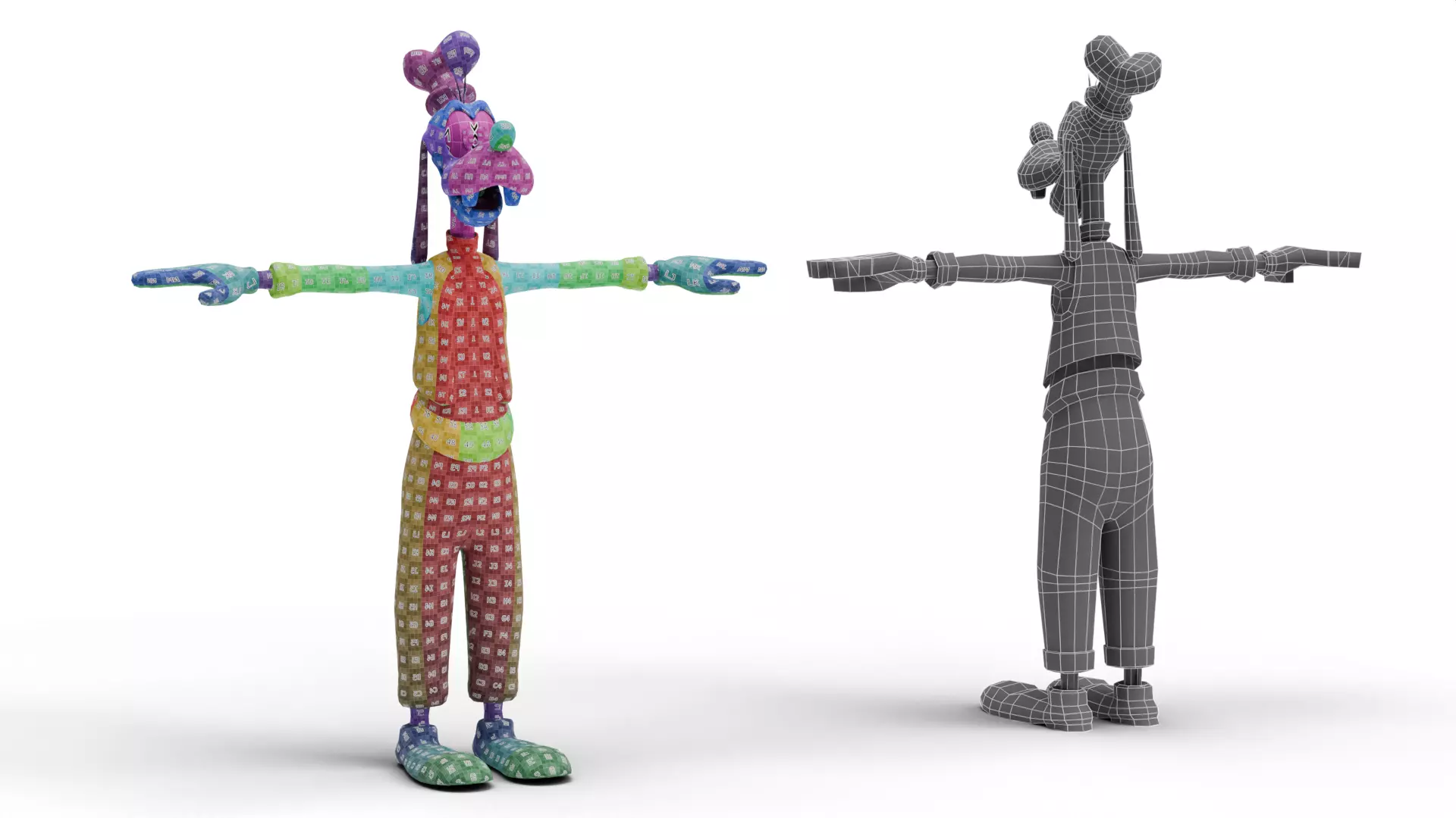 Goofy Low-poly 3D model_9