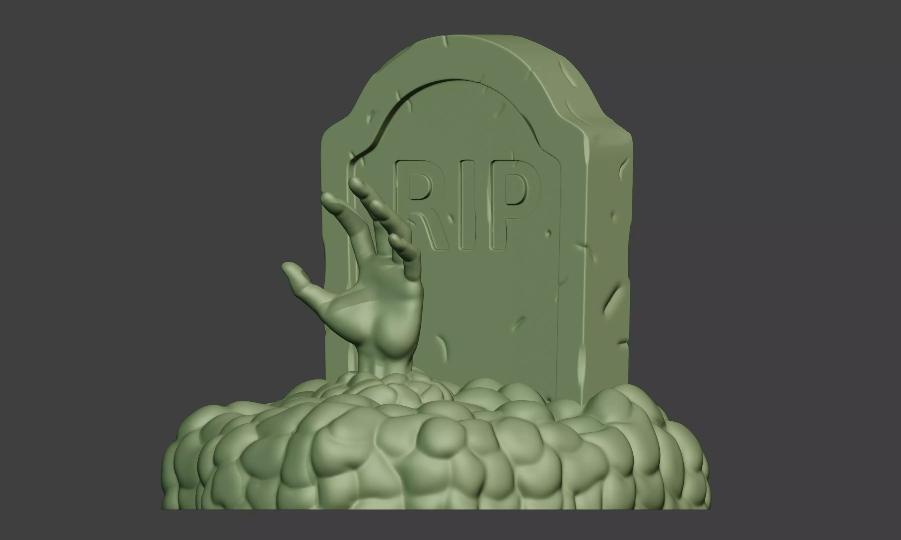 Creepy Tombstone 3D Print Model 3D print model_5
