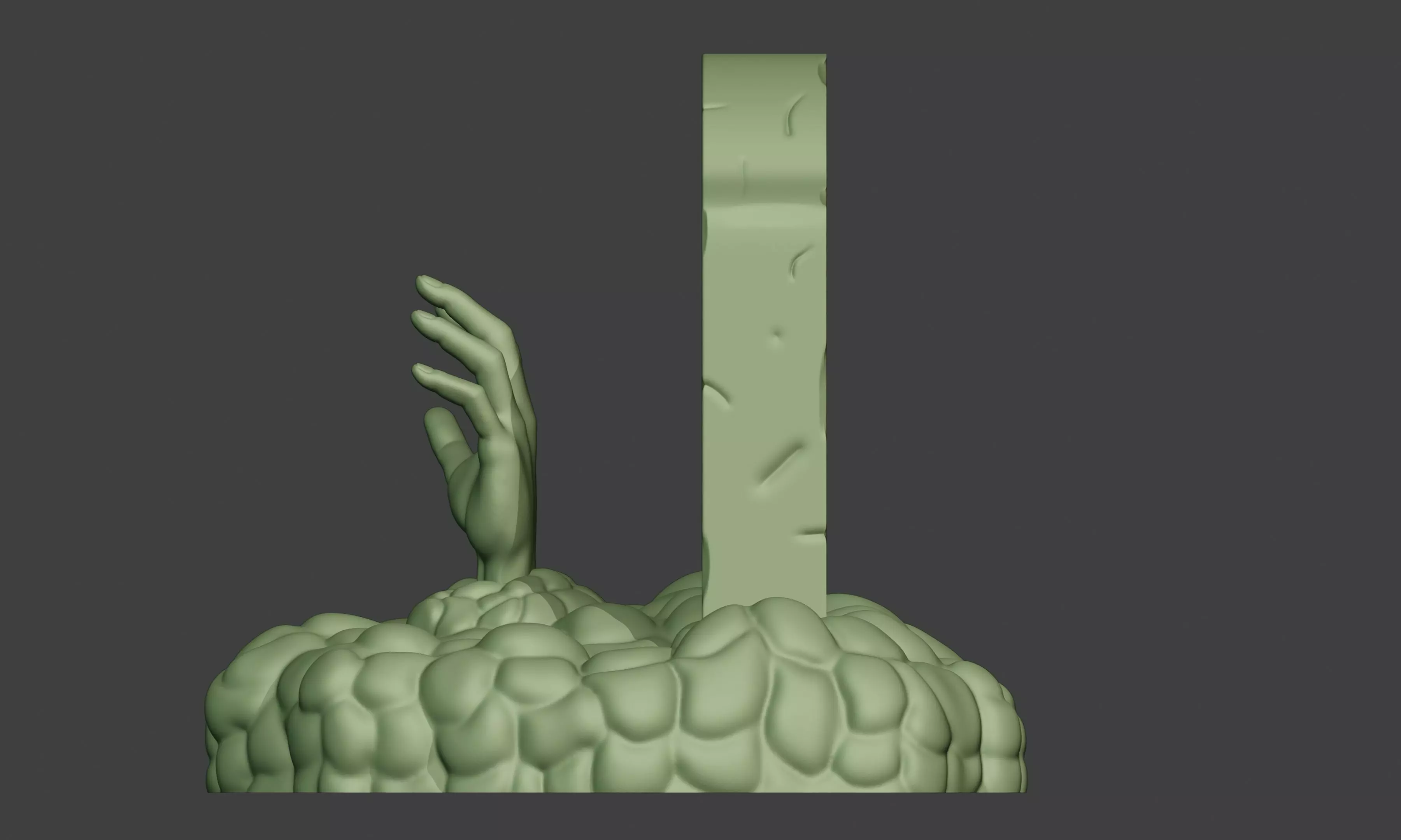 Creepy Tombstone 3D Print Model 3D print model_6