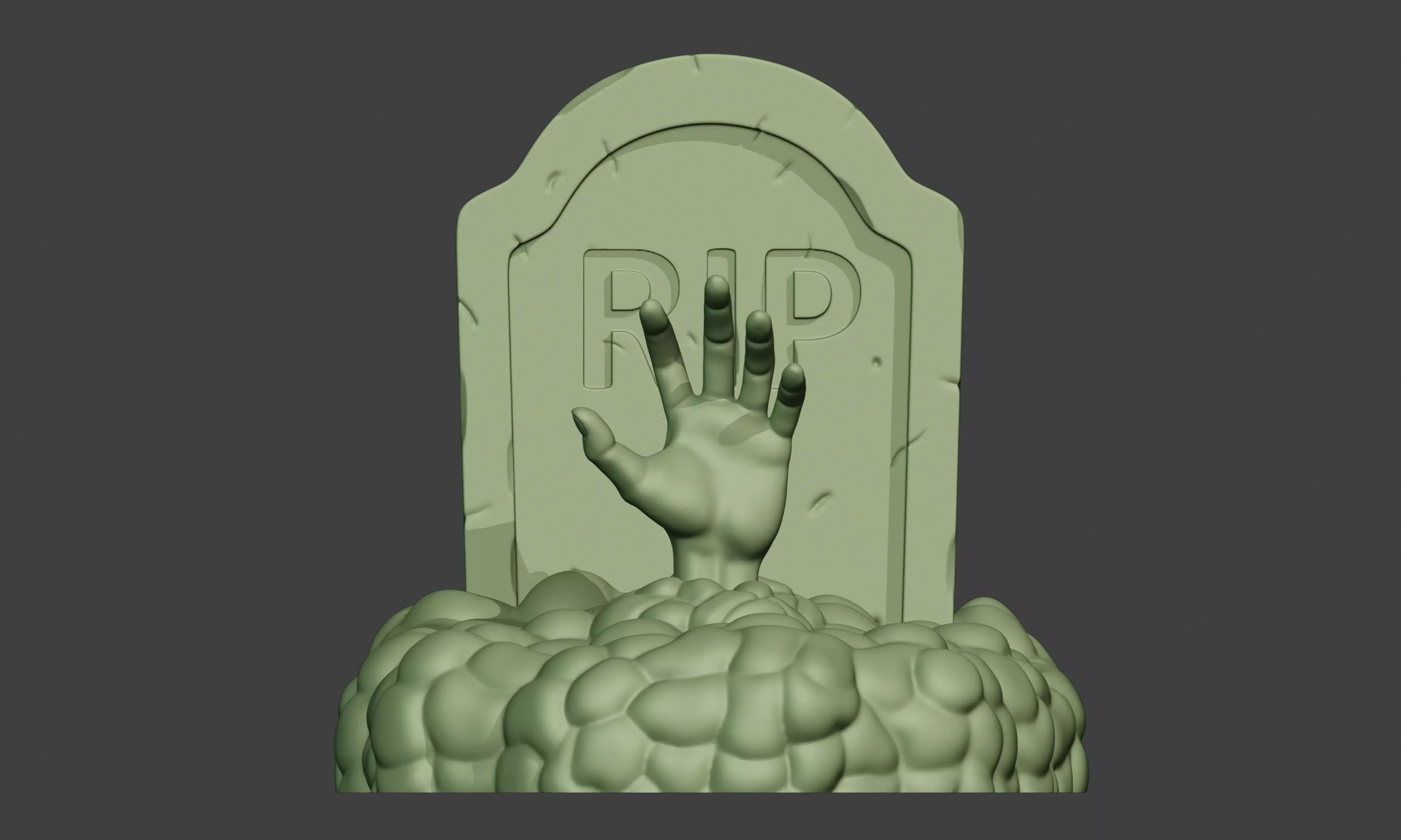 Creepy Tombstone 3D Print Model 3D print model_4