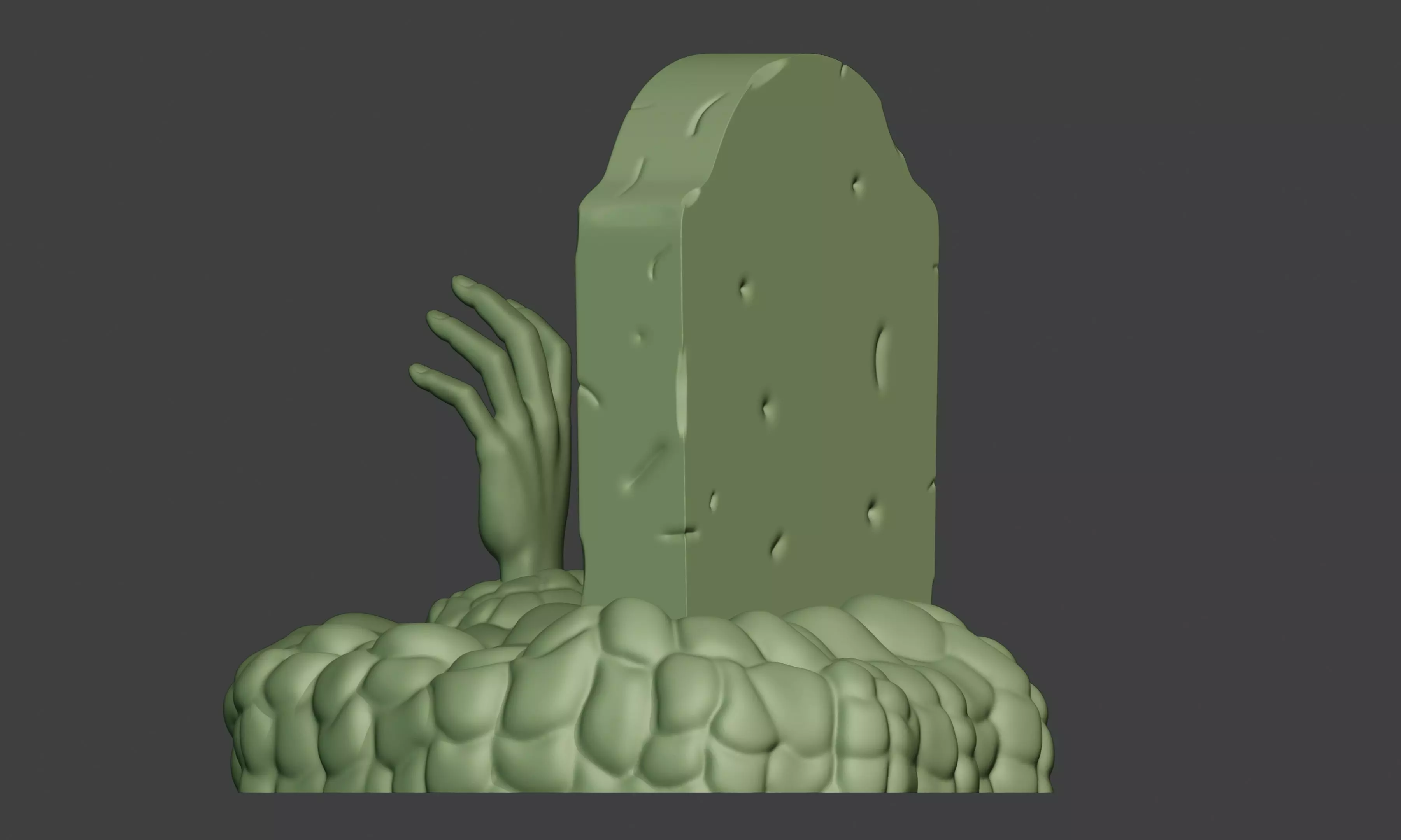 Creepy Tombstone 3D Print Model 3D print model_7