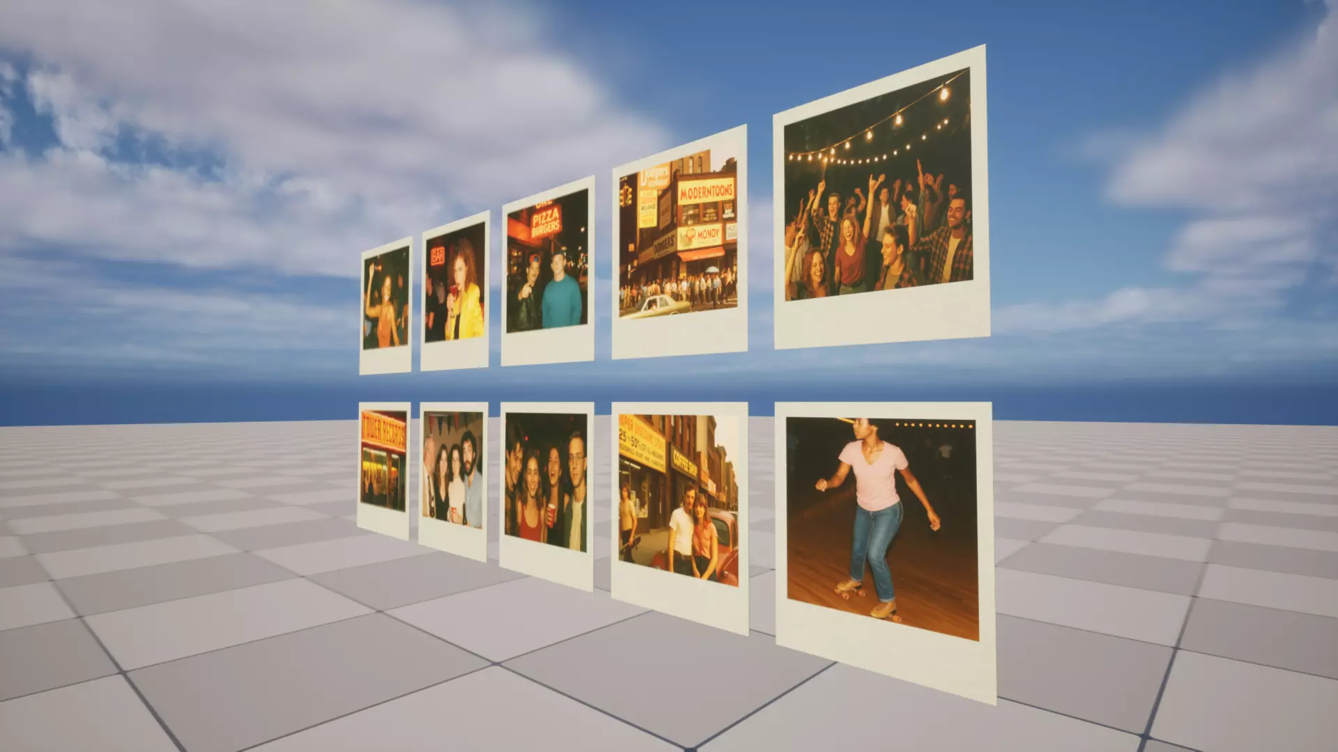 90s Polaroids Low-poly 3D model_2