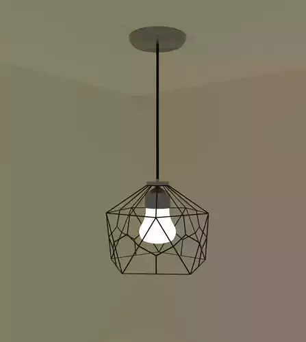 Modern Geometric Hanging Lamp 3D Model