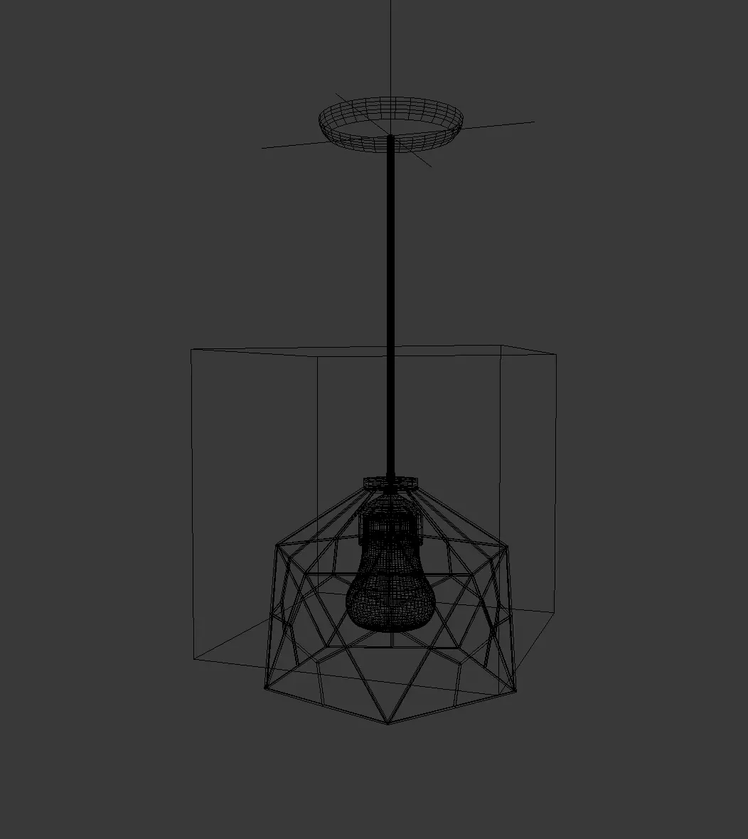 Modern Geometric Hanging Lamp 3D Model Free 3D model_3