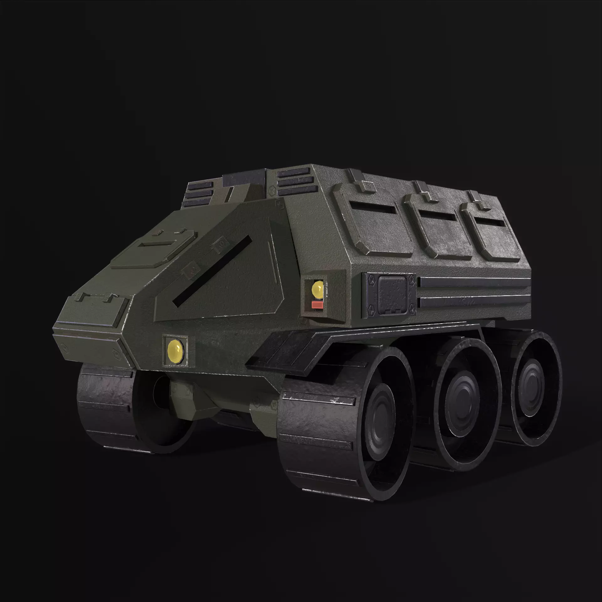 Troop Carrier PBR Low-poly 3D model