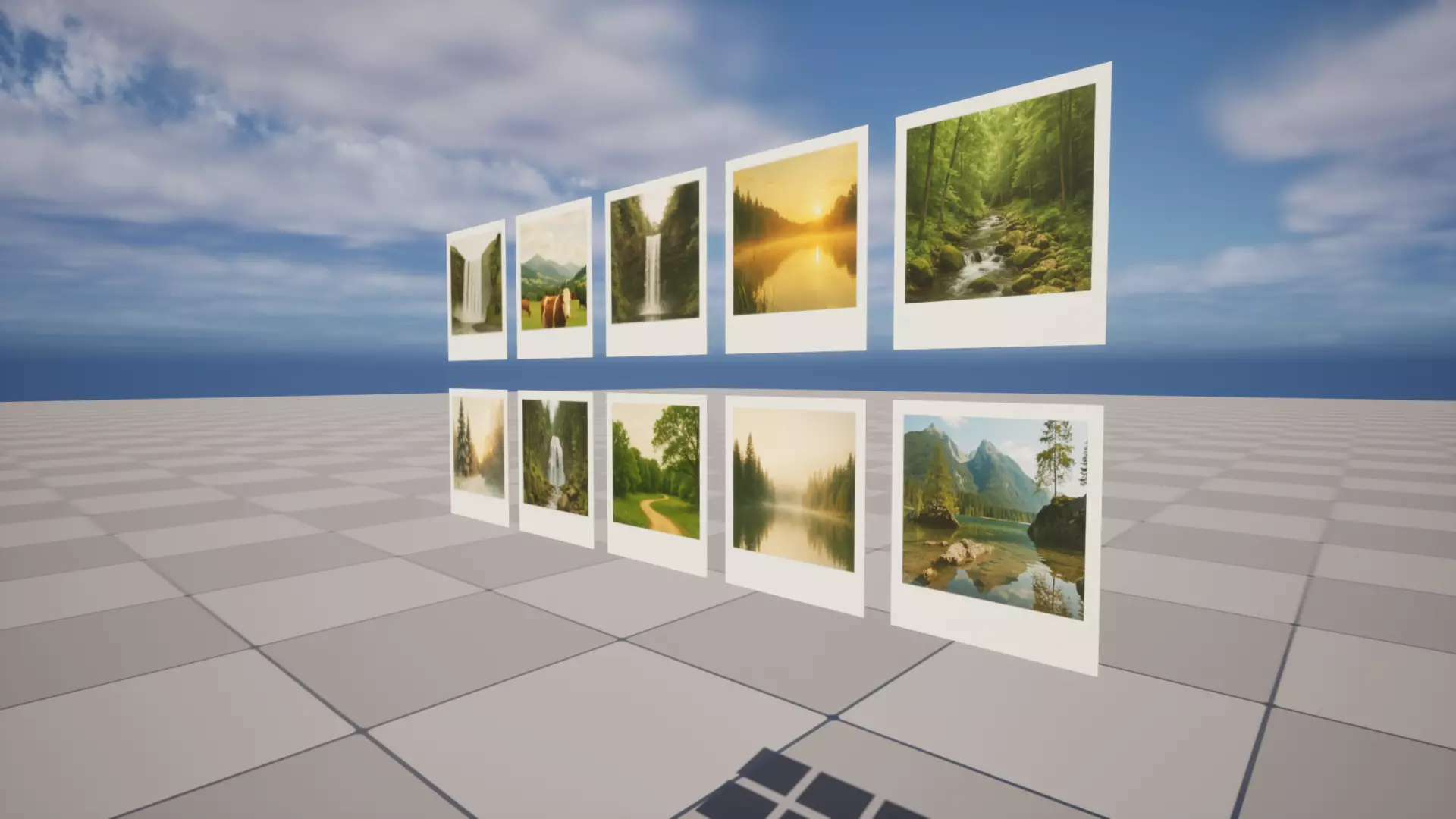 Nature Polaroids Low-poly 3D model_2