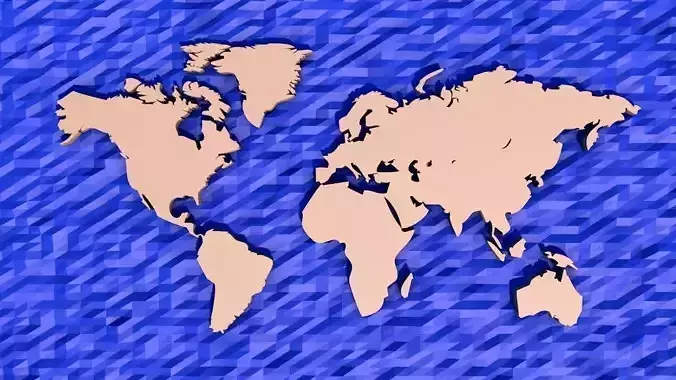 map world Free low-poly 3D model