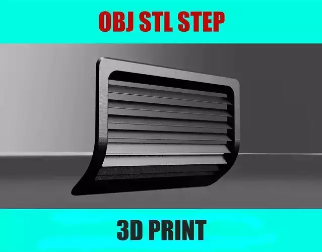 Curved Bumper Ventilation Grill - Auto Tuning  3D STL File