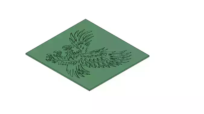 Eagle Wall Art Mold 3D Model for Casting