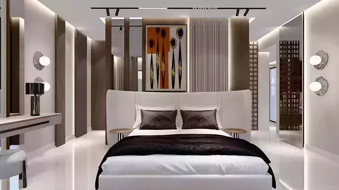 Bedroom and hall sketchup