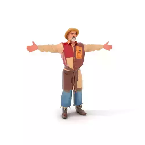 Rustic Scarecrow Model Pack for Interactive Environments Low-poly 3D model Rustic Scarecrow Model Pack for Interactive Environments Low-poly 3D model