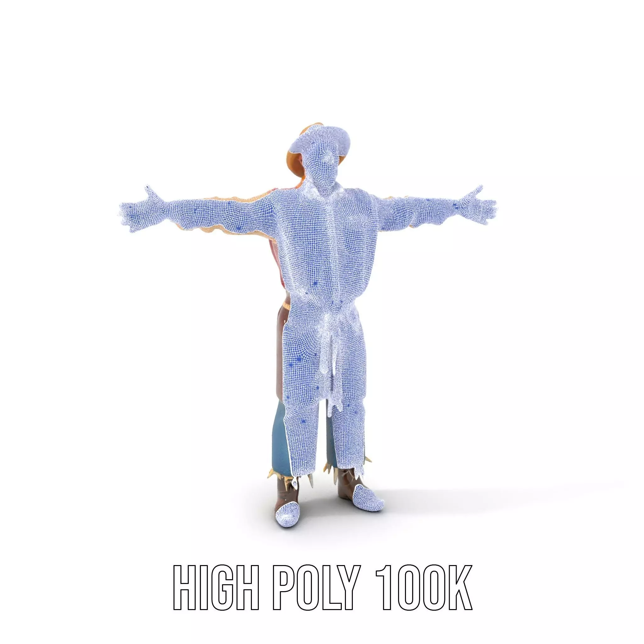 Rustic Scarecrow Model Pack for Interactive Environments Low-poly 3D model_5