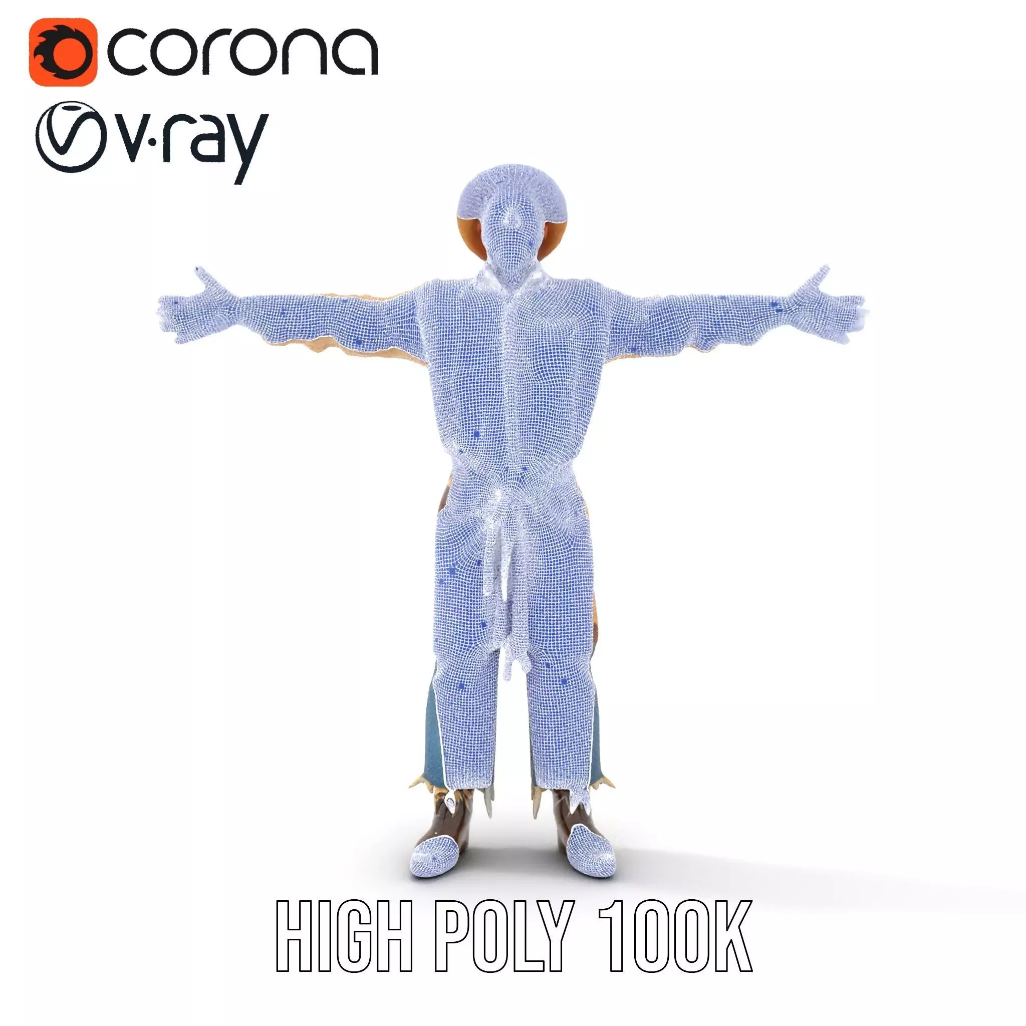 Rustic Scarecrow Model Pack for Interactive Environments Low-poly 3D model_24