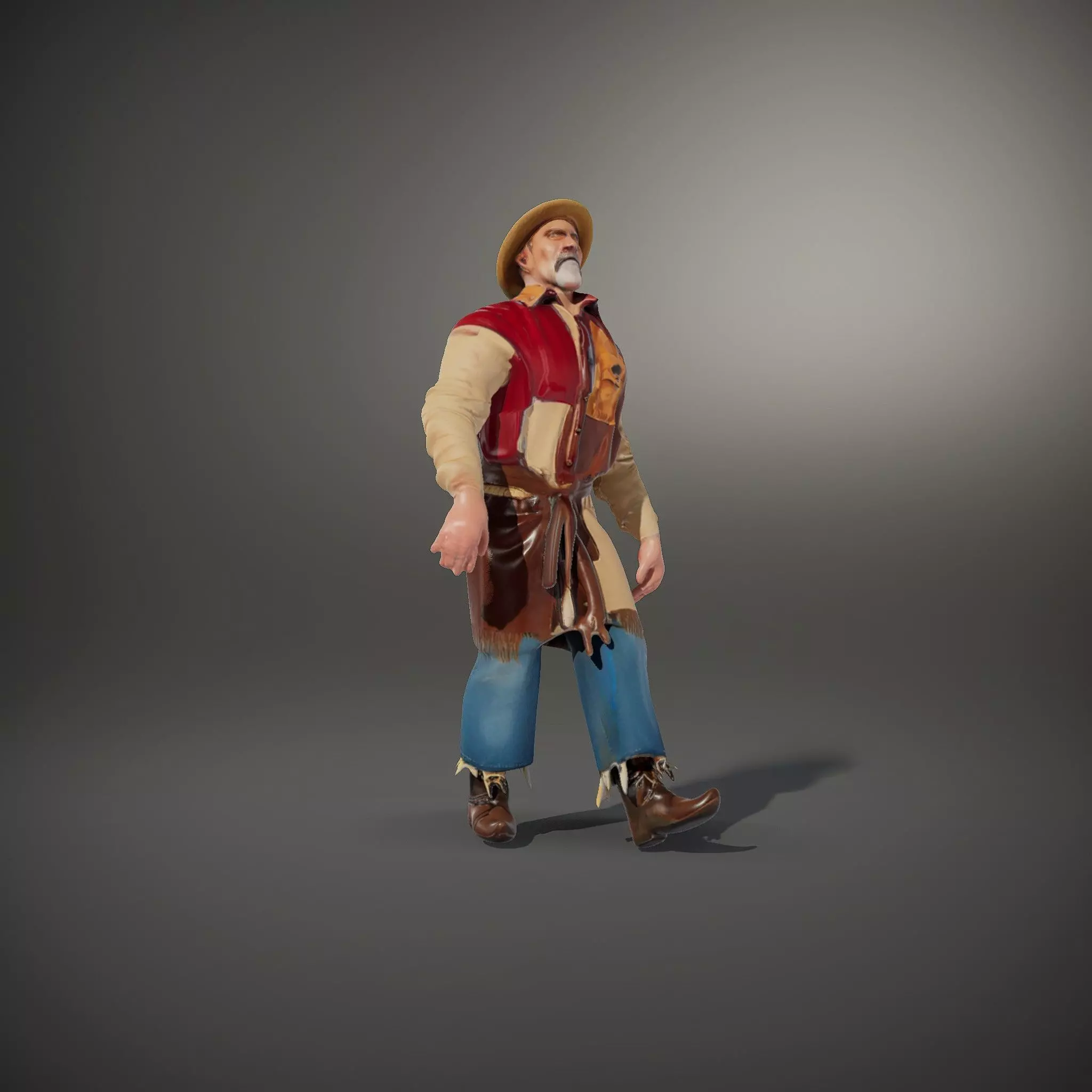 Rustic Scarecrow Model Pack for Interactive Environments Low-poly 3D model_35