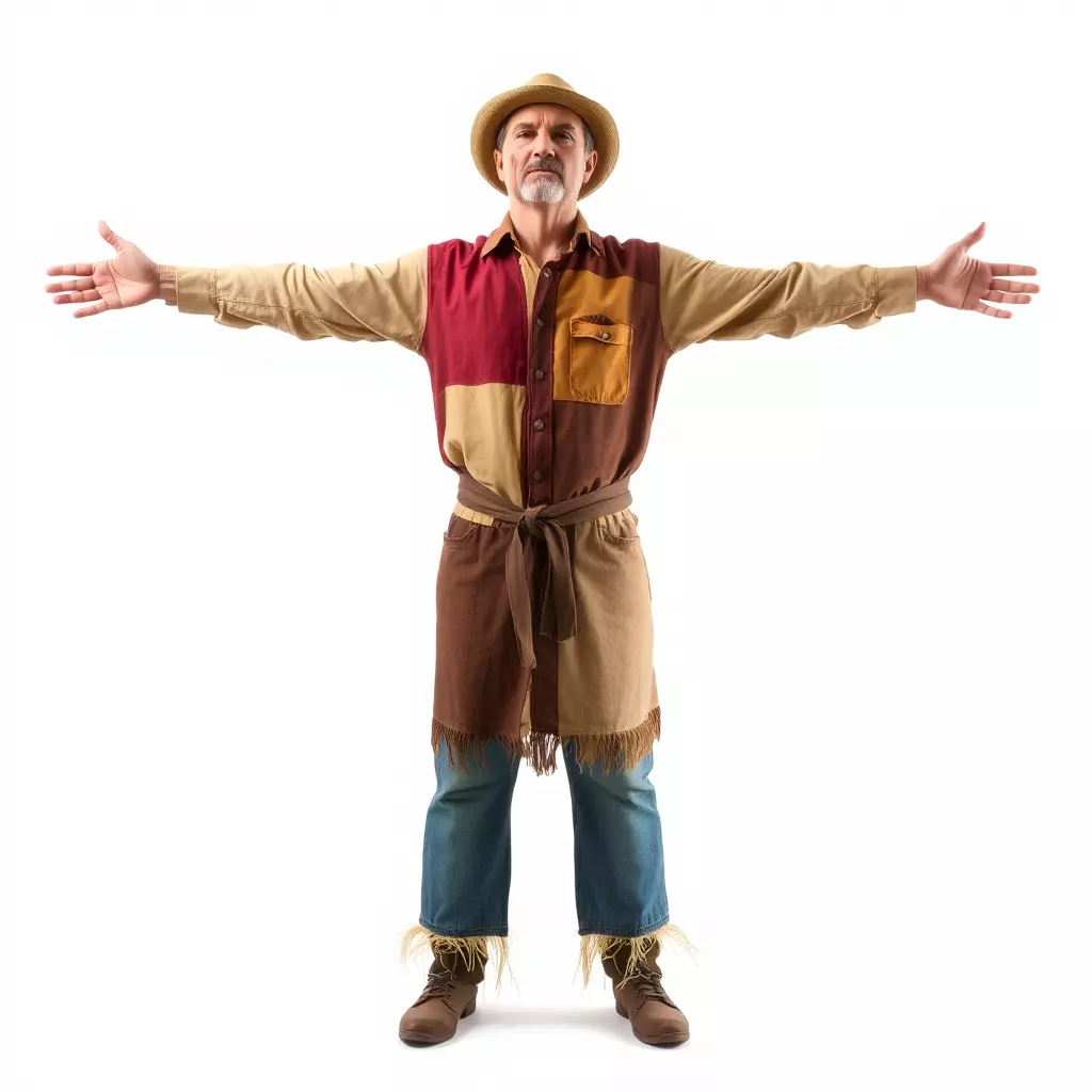 Rustic Scarecrow Model Pack for Interactive Environments Low-poly 3D model_3