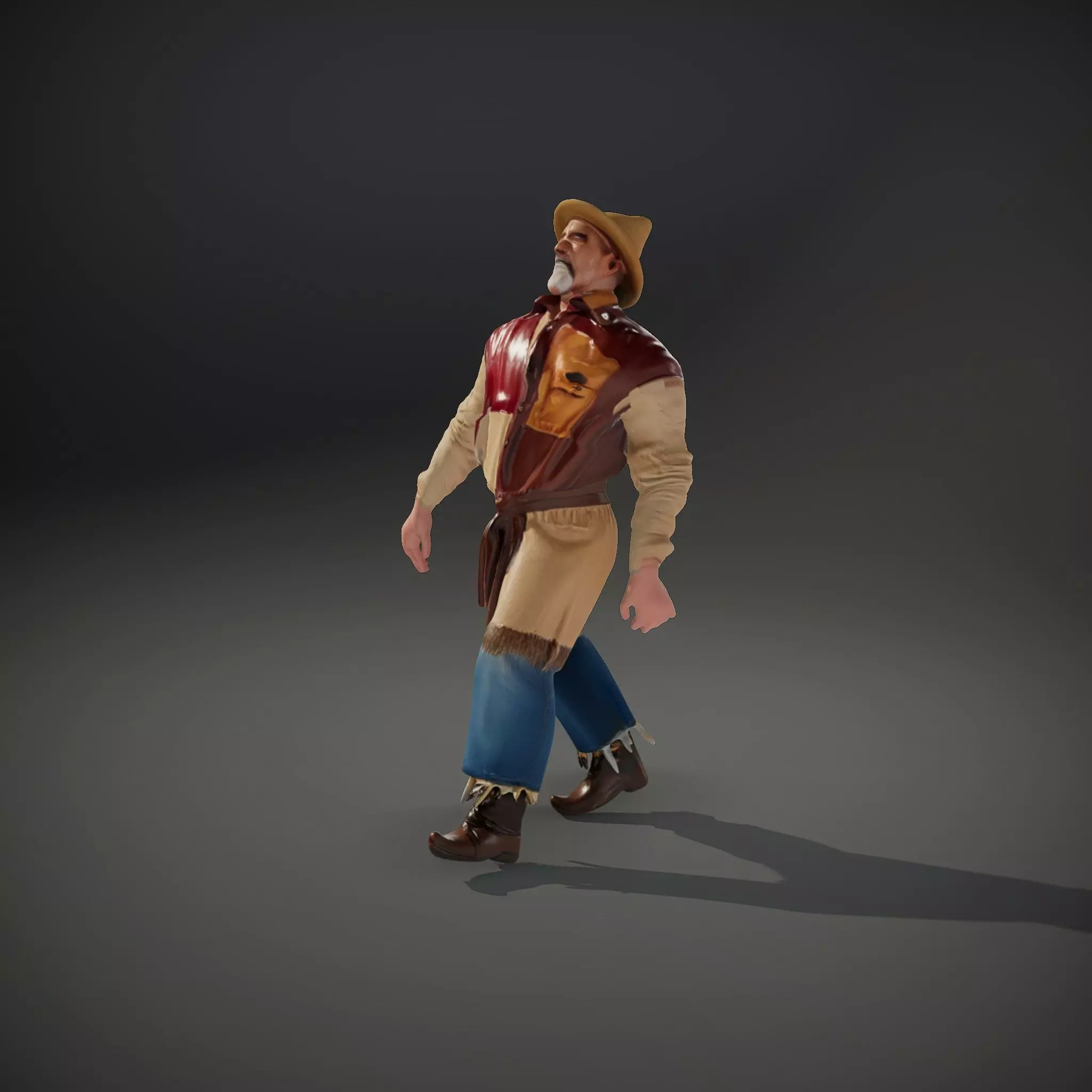 Rustic Scarecrow Model Pack for Interactive Environments Low-poly 3D model_34