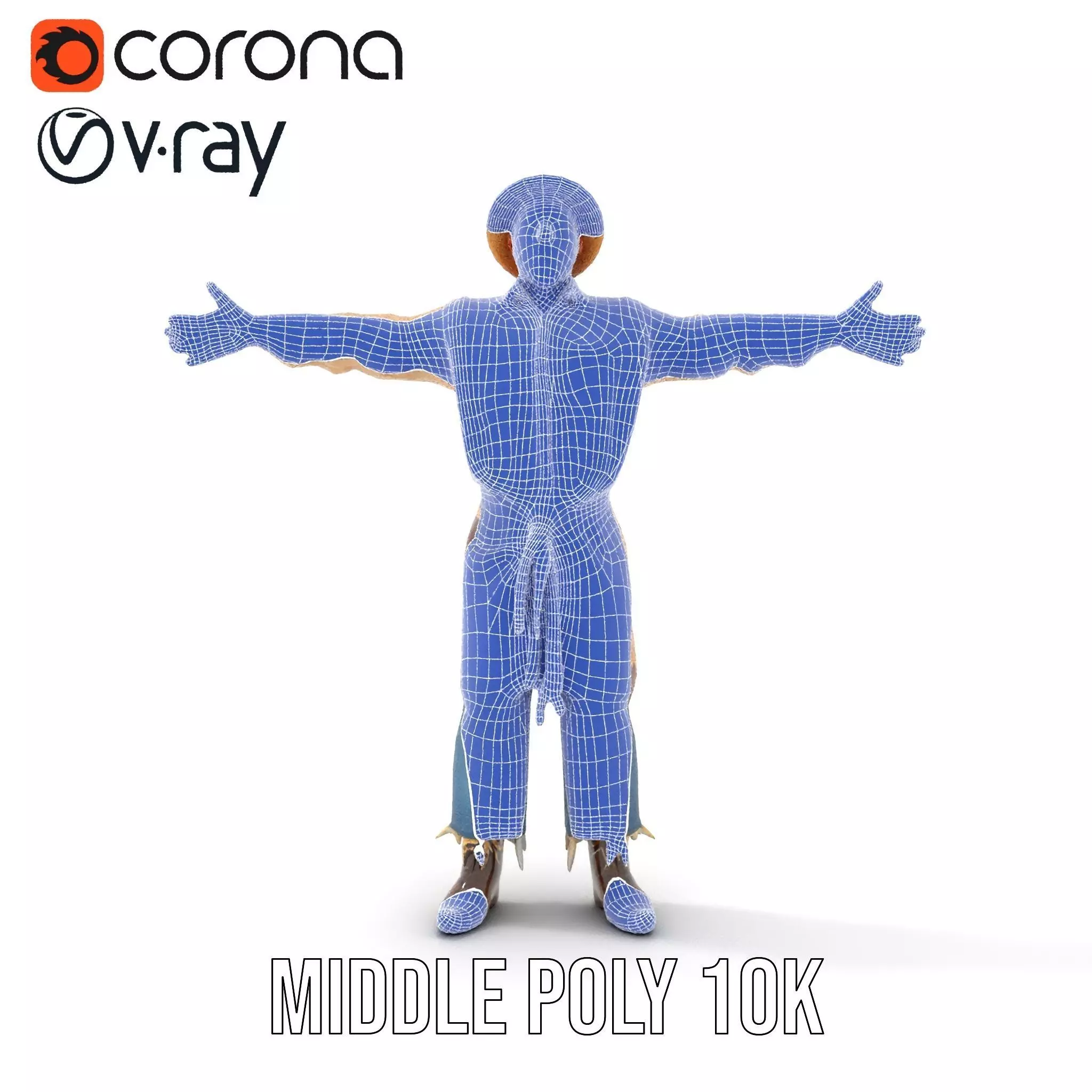 Rustic Scarecrow Model Pack for Interactive Environments Low-poly 3D model_22