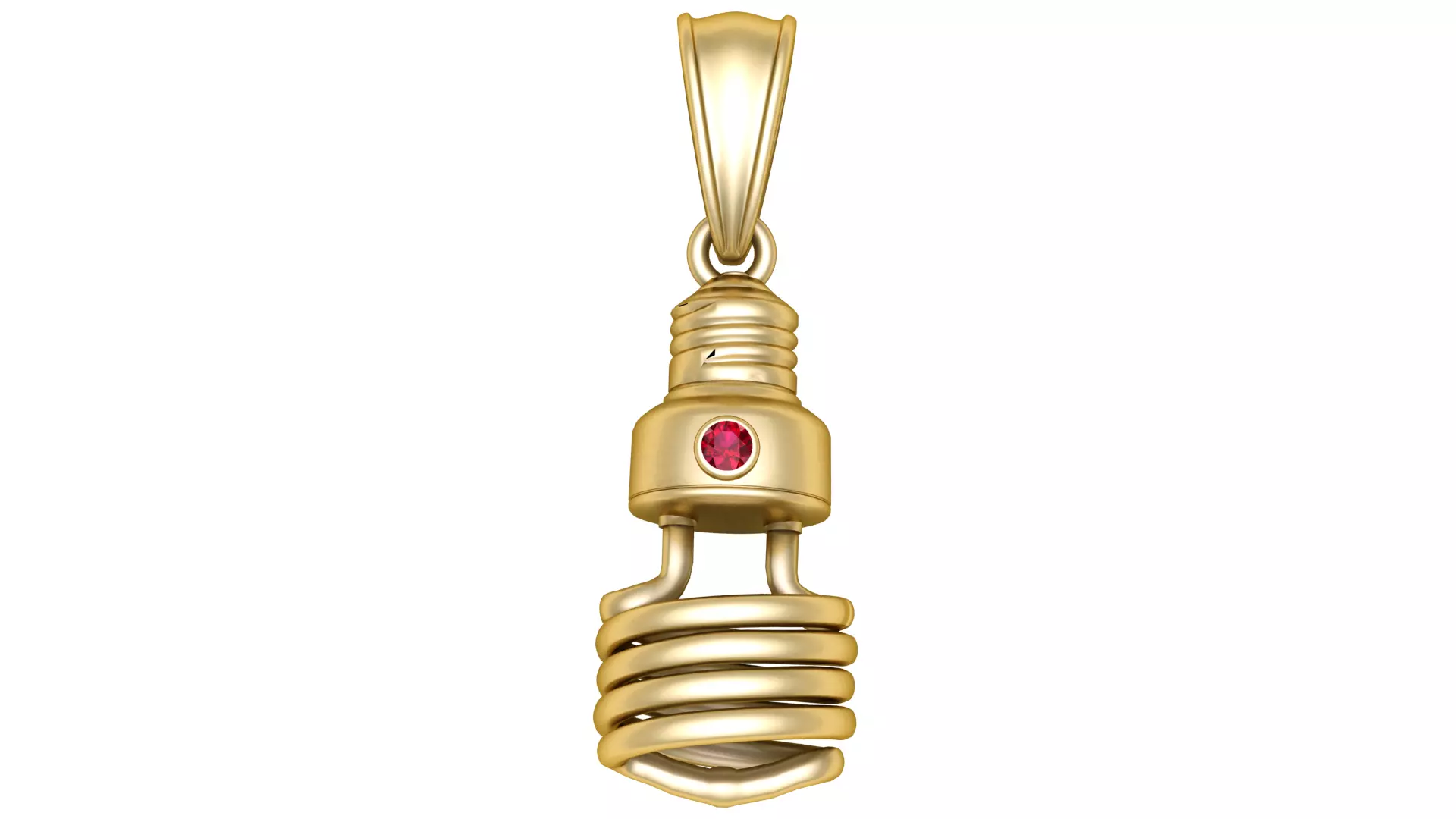 Gold plated ruby corundum 3D print model
