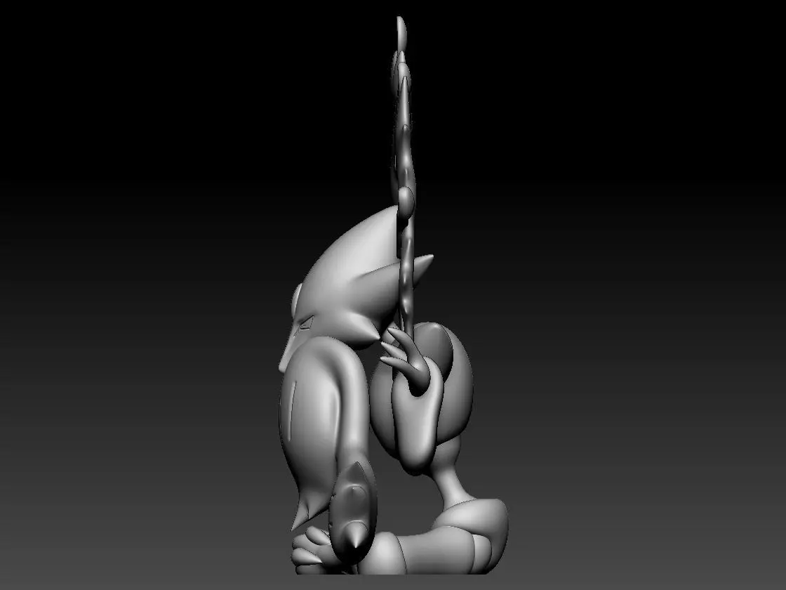 Abra Kadabra Alakazam Mega Alakazam Pokemon Fanart Pack 2 poses 3D print model_7