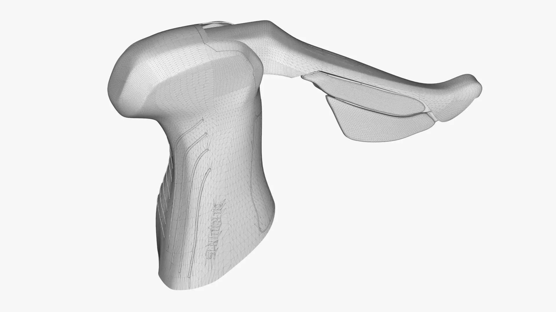Shimano Dual Control Brake and Shift Lever GRX Di2 3D model_6