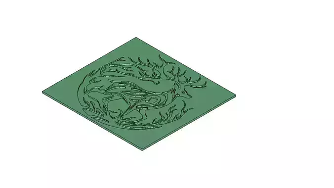 Mystical Deer Stag Wall Art Mold for 3D Printing