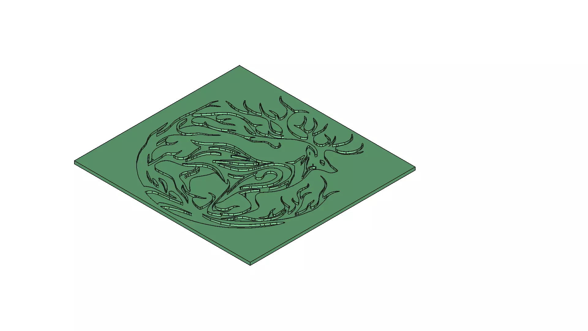 Mystical Deer Stag Wall Art Mold for 3D Printing 3D model_0