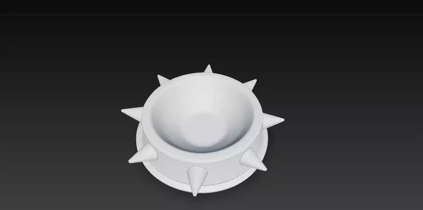 Cat dog eating bowl 3D print model_0