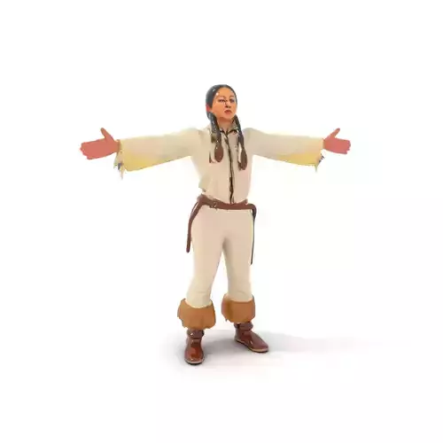 Traditional Outfit Model Pack with Fringe Details Low-poly 3D model
