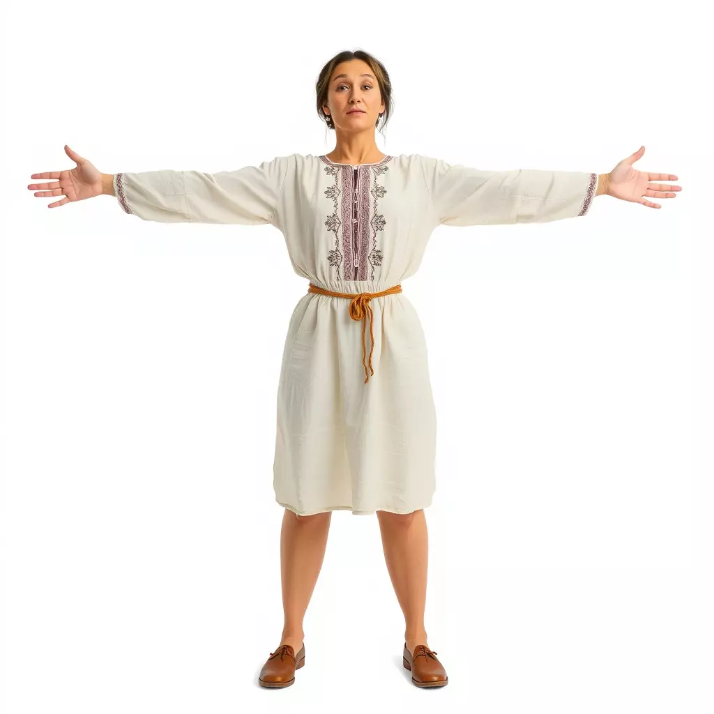 Traditional Dress Character Model Pack with Embroidered Details Low-poly 3D model_3