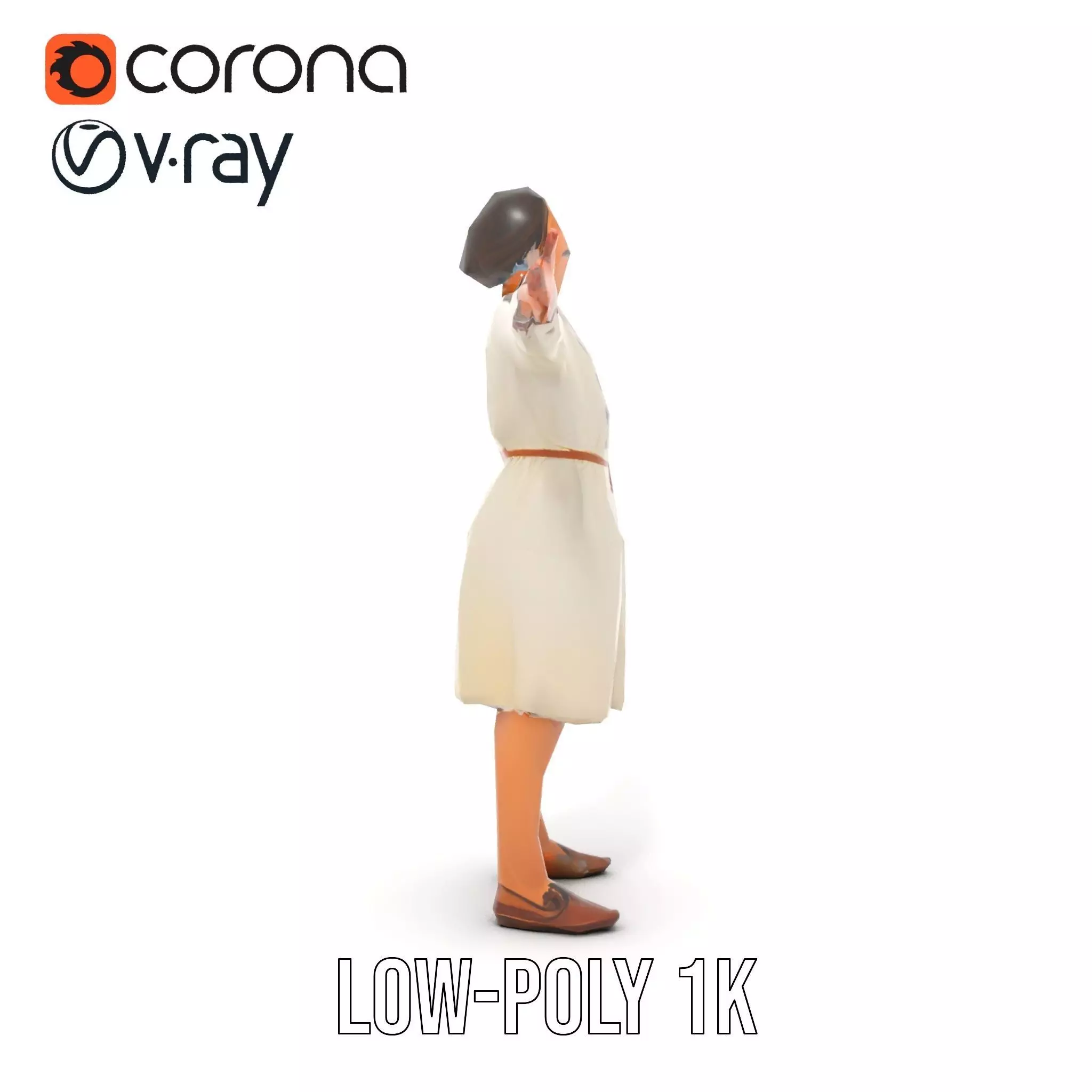 Traditional Dress Character Model Pack with Embroidered Details Low-poly 3D model_12