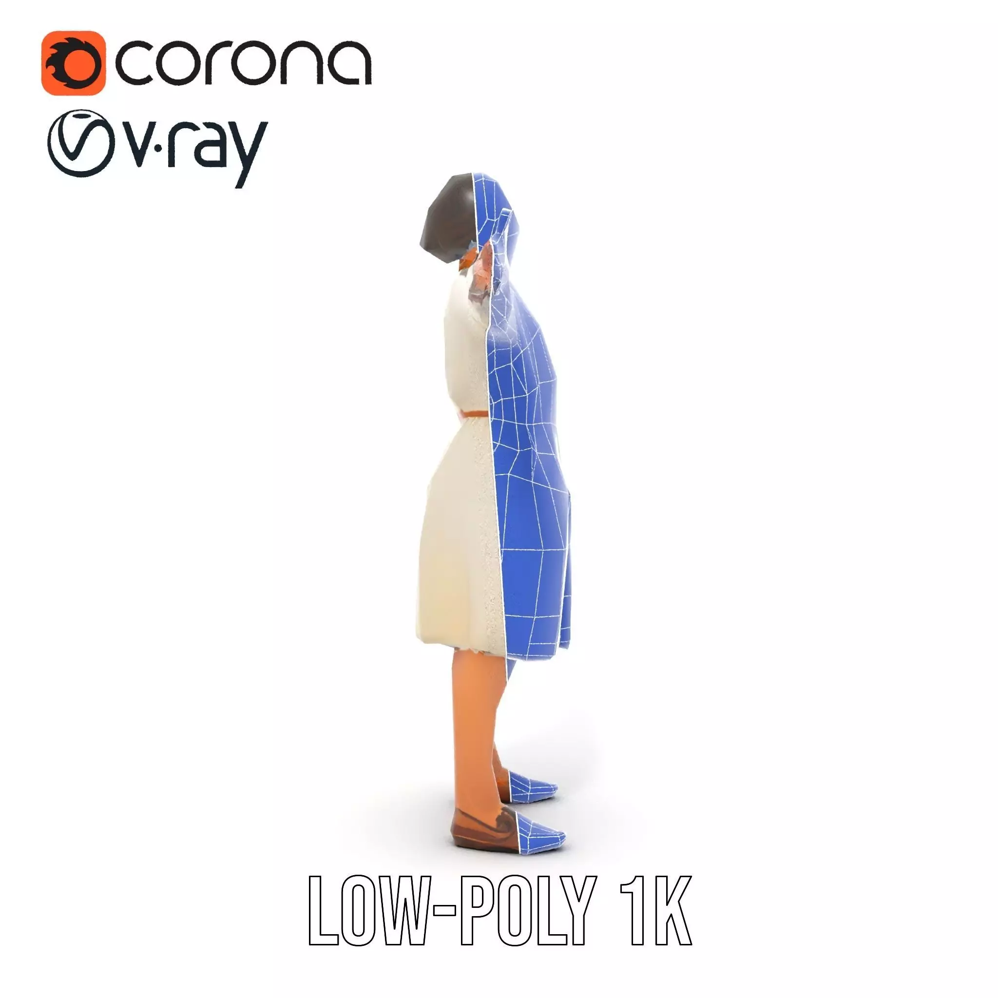 Traditional Dress Character Model Pack with Embroidered Details Low-poly 3D model_32