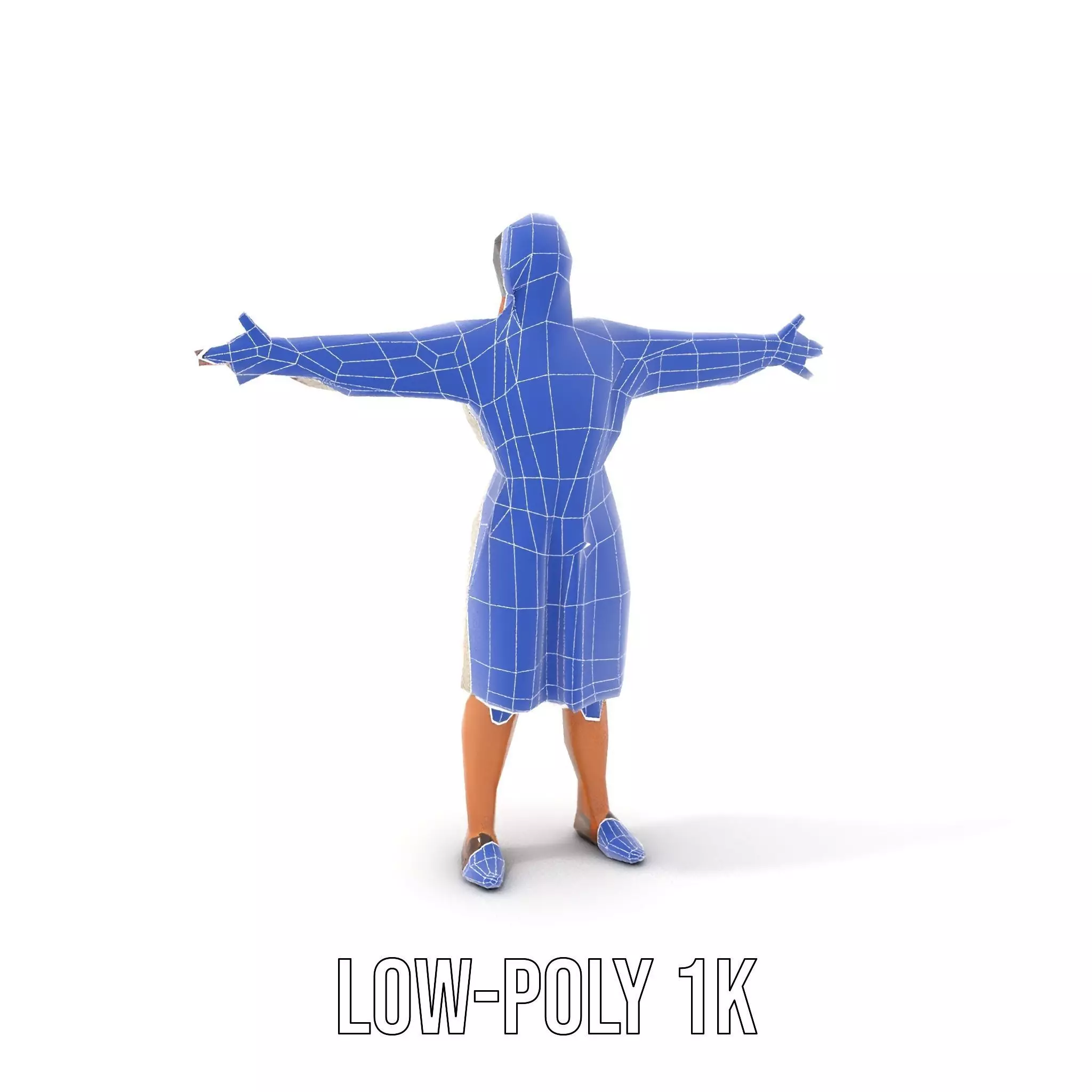 Traditional Dress Character Model Pack with Embroidered Details Low-poly 3D model_17