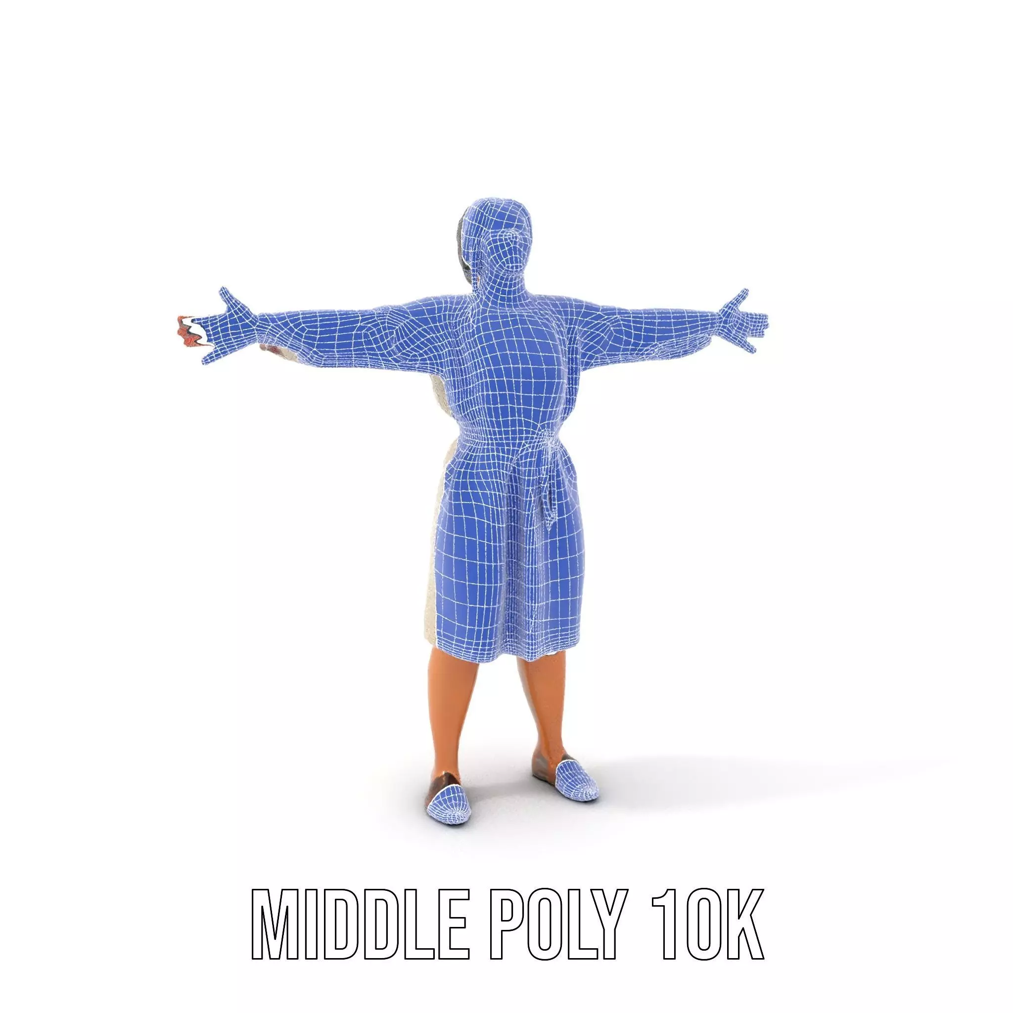 Traditional Dress Character Model Pack with Embroidered Details Low-poly 3D model_19