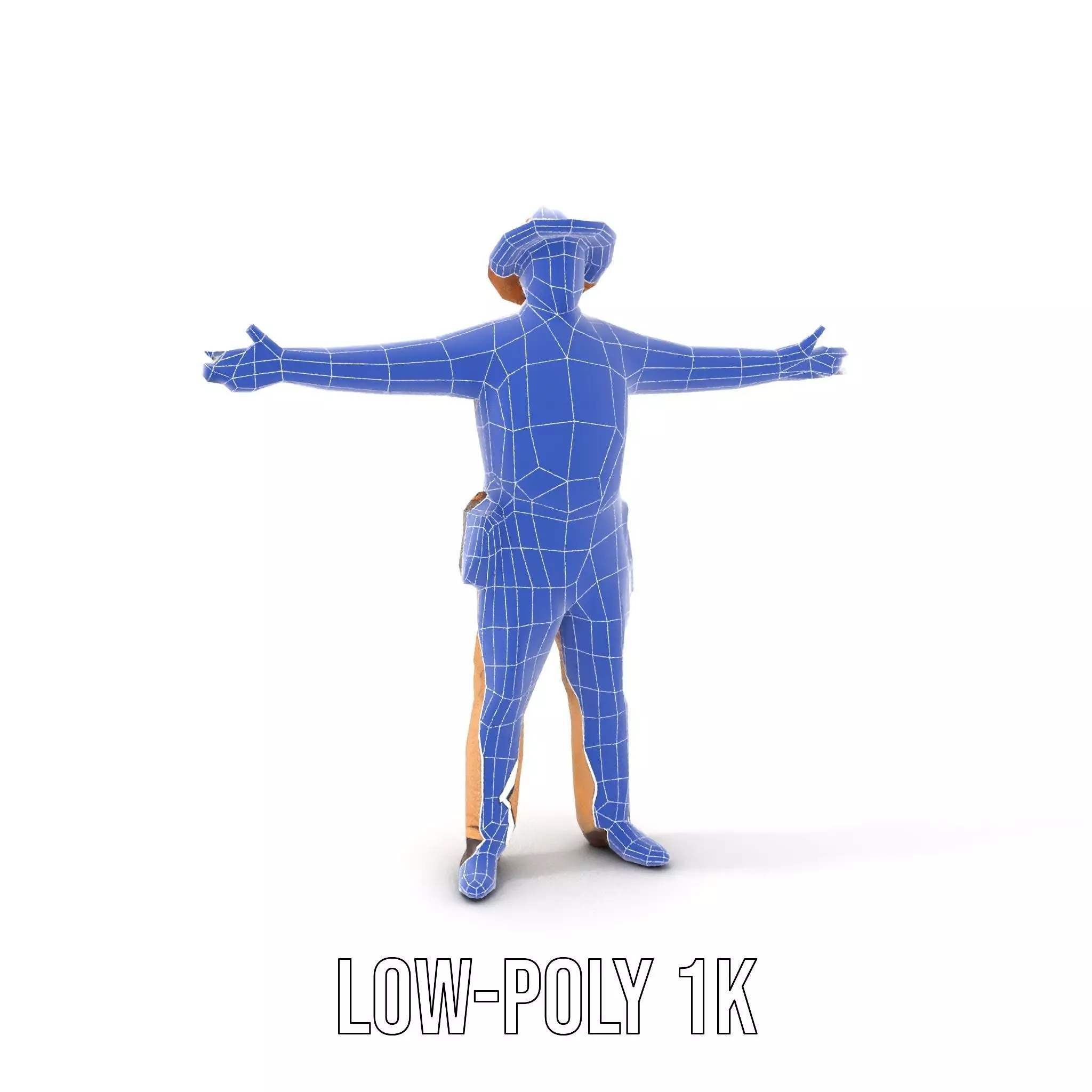 Cowboy Character Model Pack with Textured Vest Low-poly 3D model_12