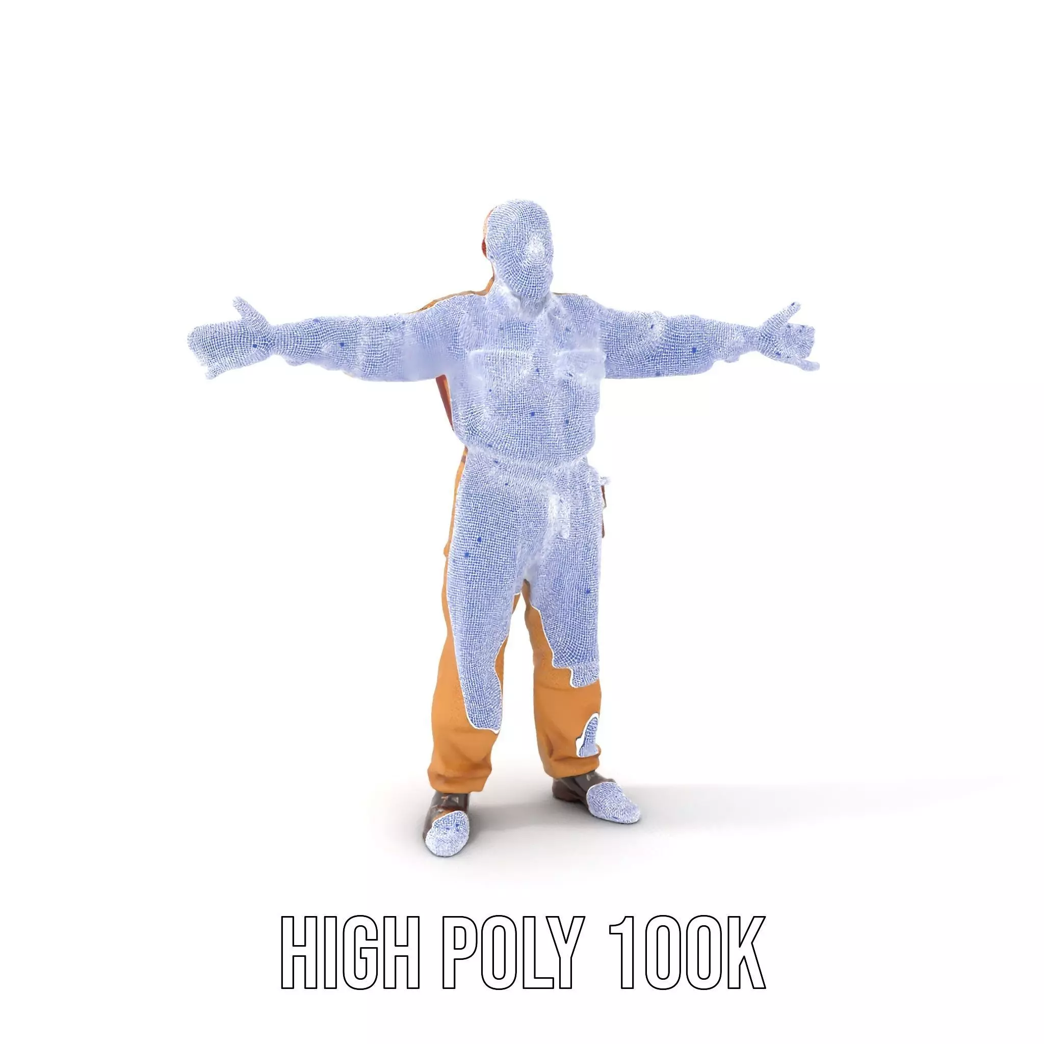 Senior Male Character Model Pack with Textured Outfit Low-poly 3D model_5