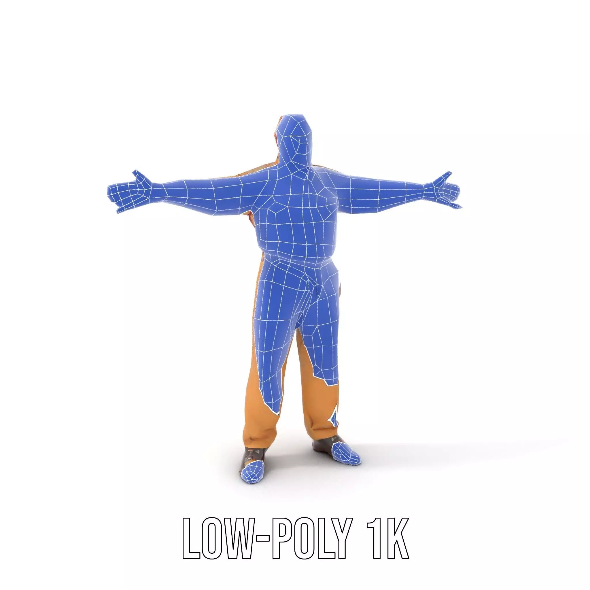 Senior Male Character Model Pack with Textured Outfit Low-poly 3D model_17