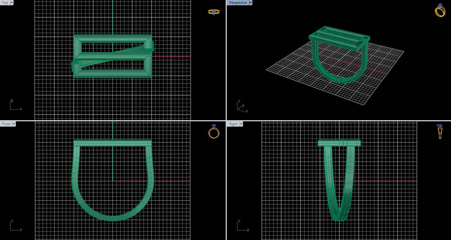 Minimal Abstract Ring 26 3D print model_1